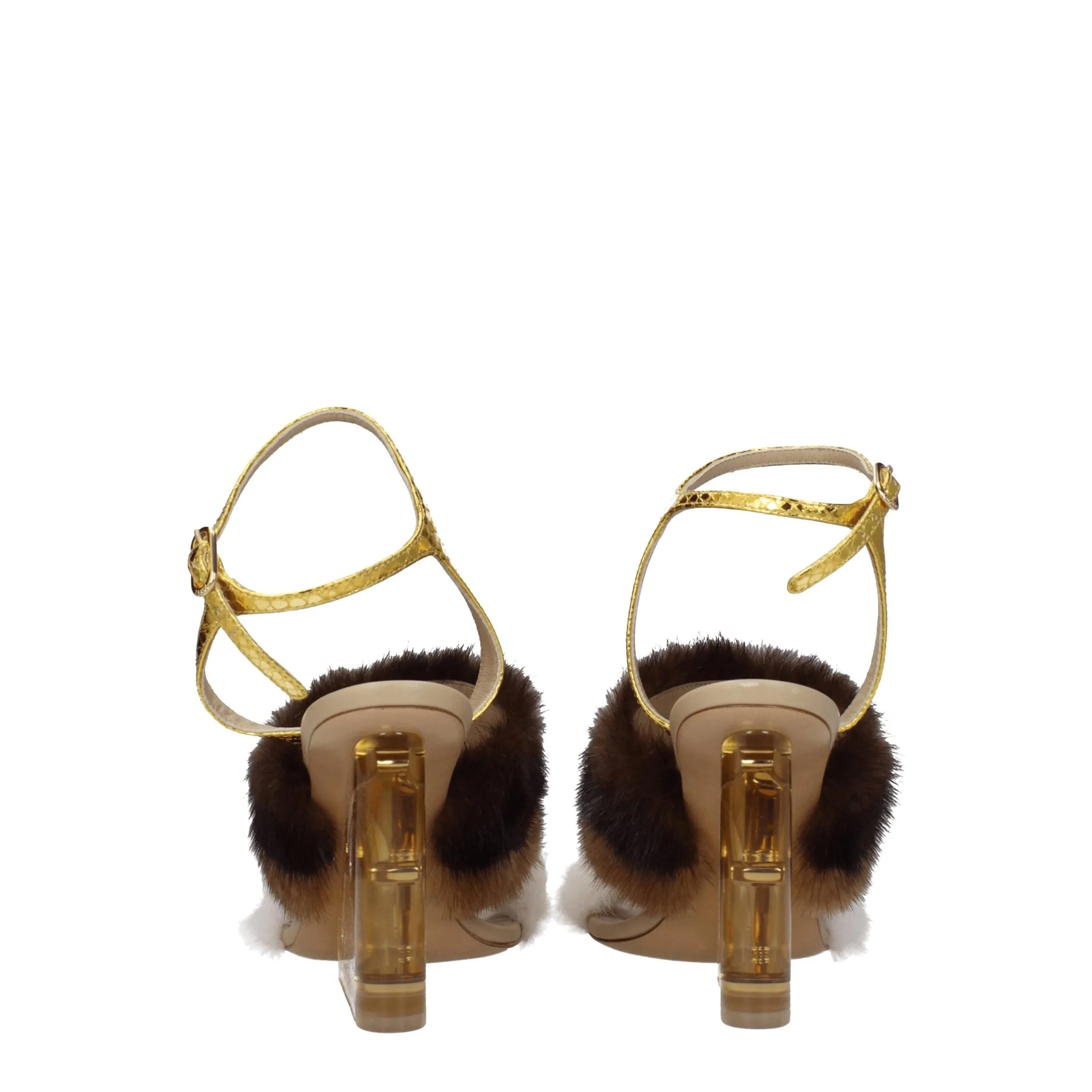 Fendi Brown Mink Strap-On Sandals sold by Siebentaschen product image thumbnail 4
