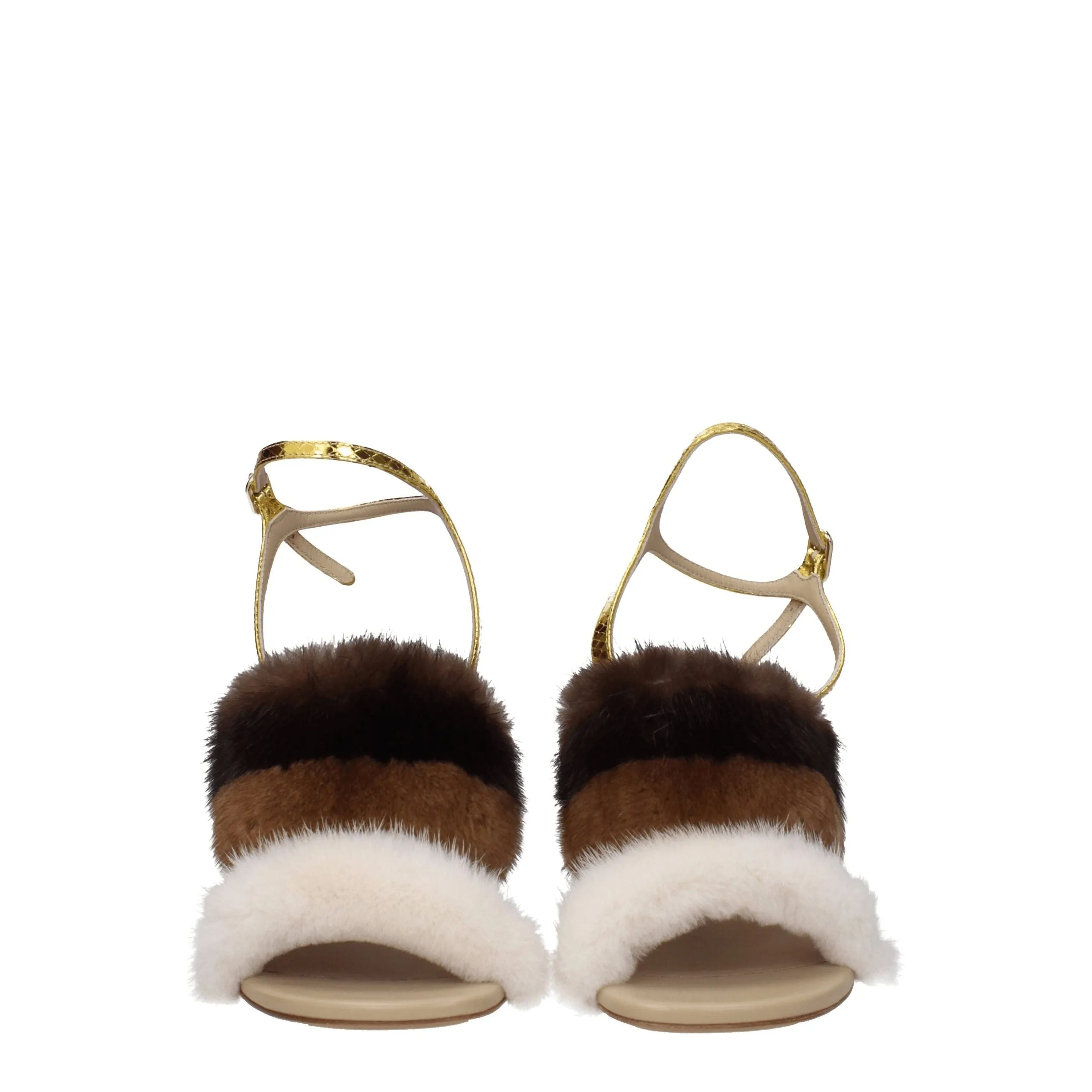 Fendi Brown Mink Strap-On Sandals sold by Siebentaschen product image thumbnail 3