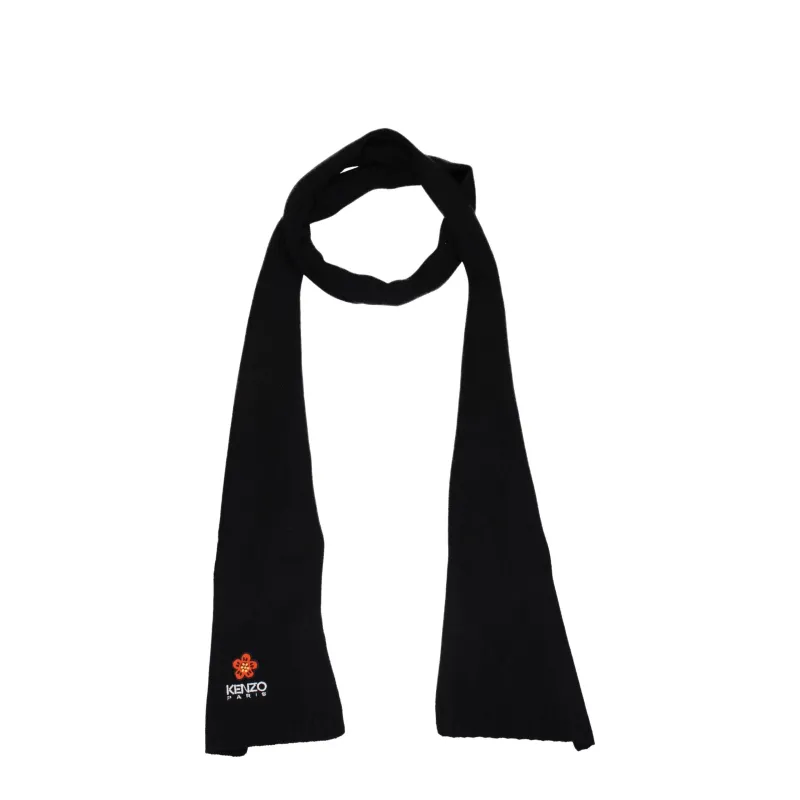 Kenzo Black Wool Scarf made by Kenzo