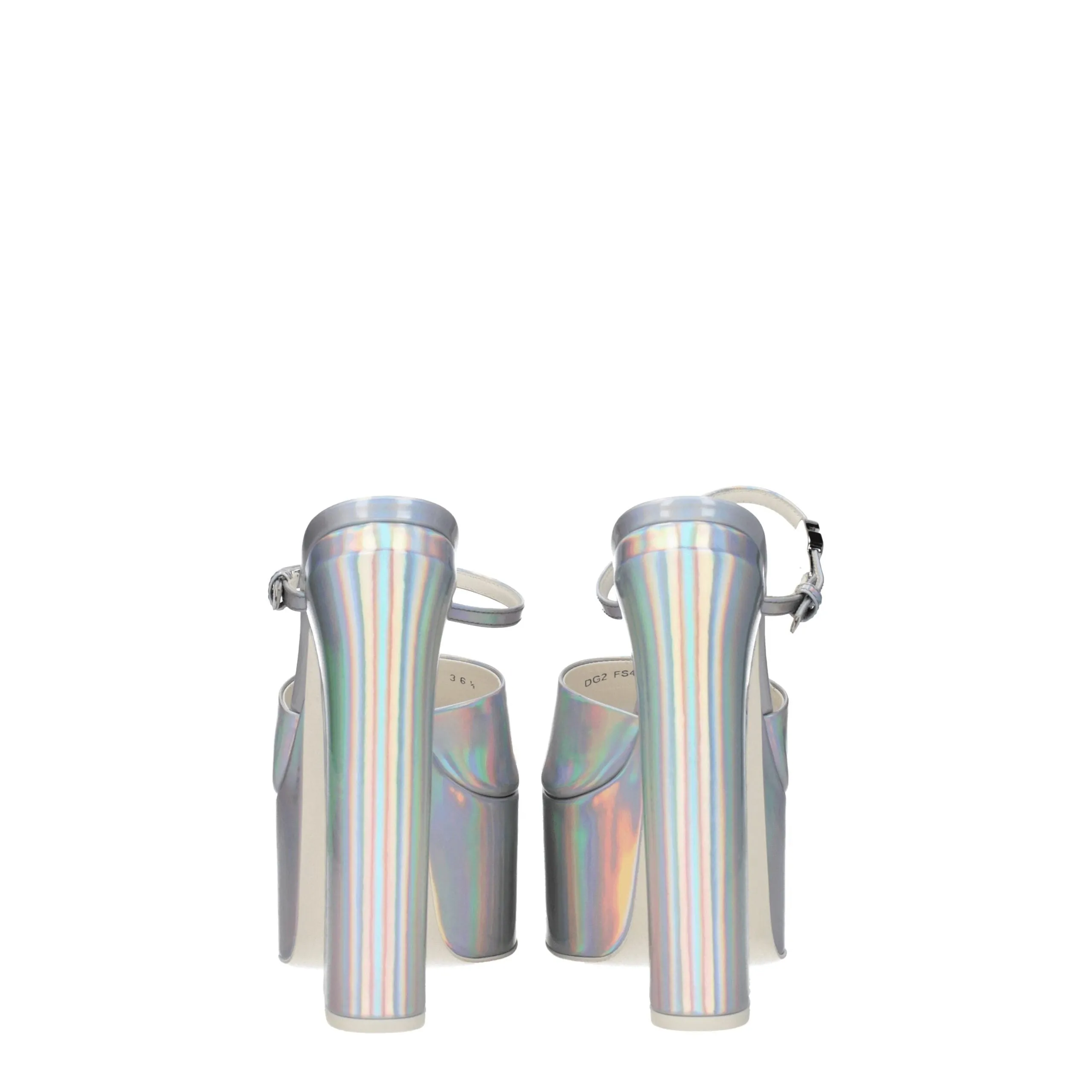 Valentino Garavani Gray Leather Platform Sandals sold by Siebentaschen product image thumbnail 5