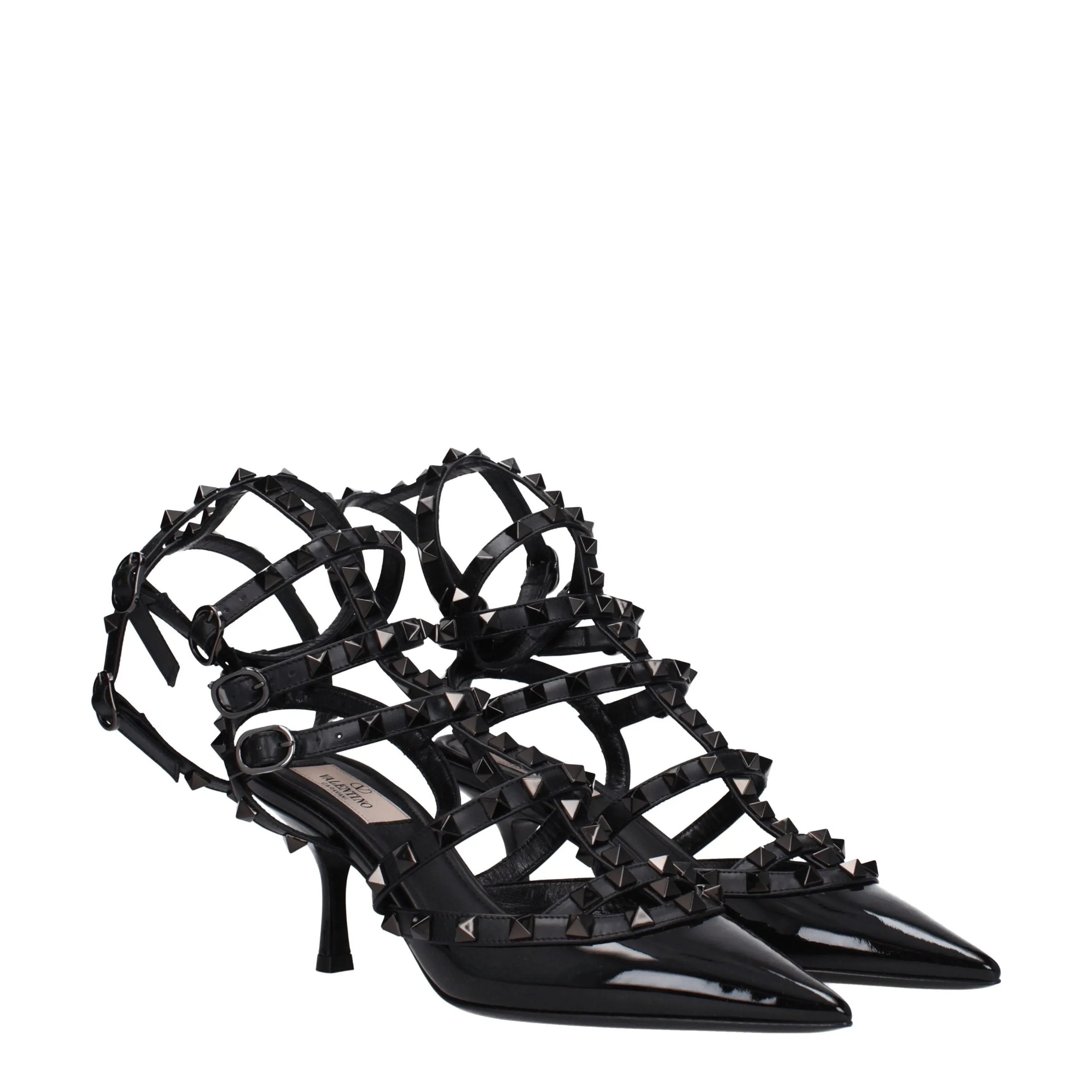 Valentino Garavani Black Leather Stiletto Heel Sandals sold by Siebentaschen product image thumbnail 2