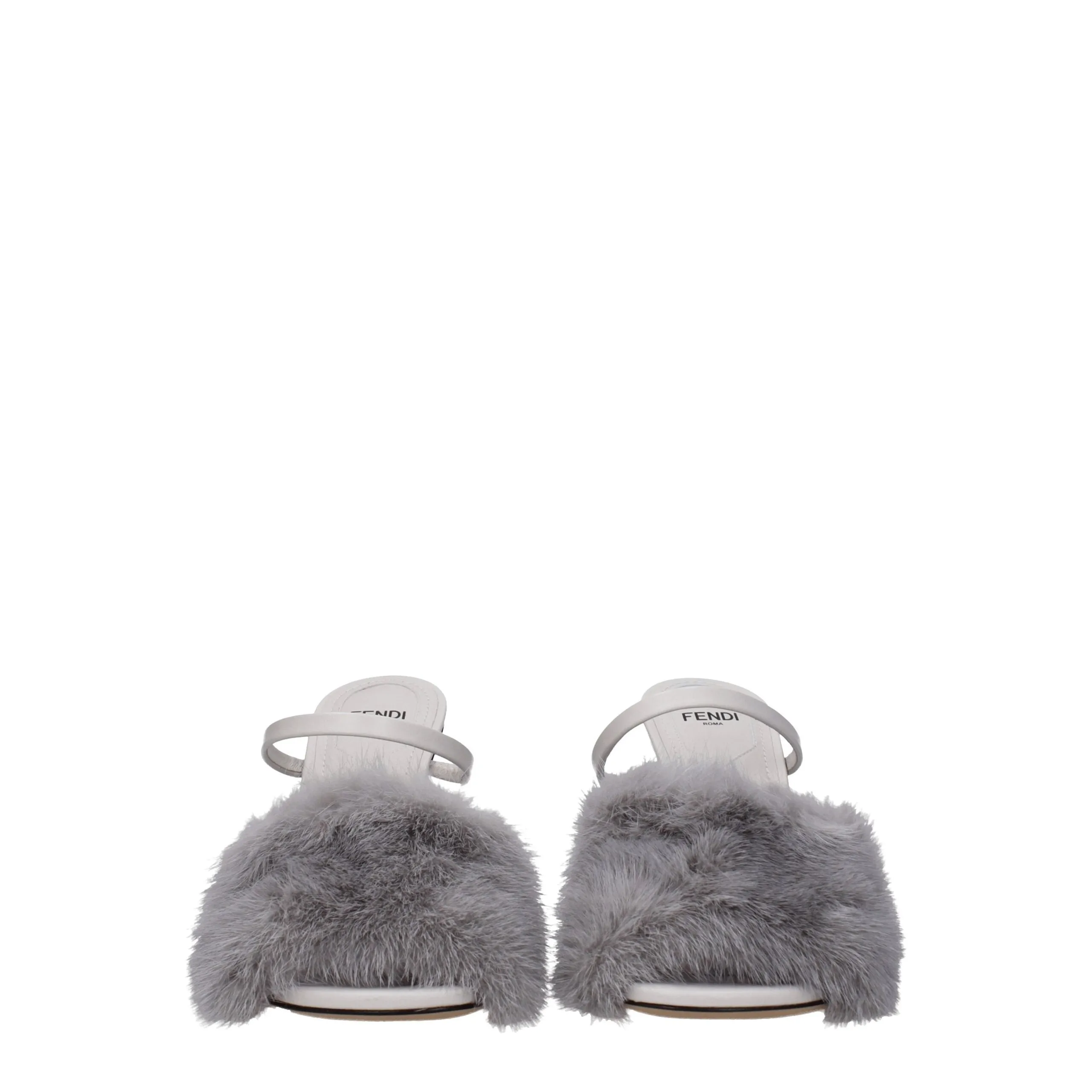 Fendi Gray Mink Slippers sold by Siebentaschen product image thumbnail 3