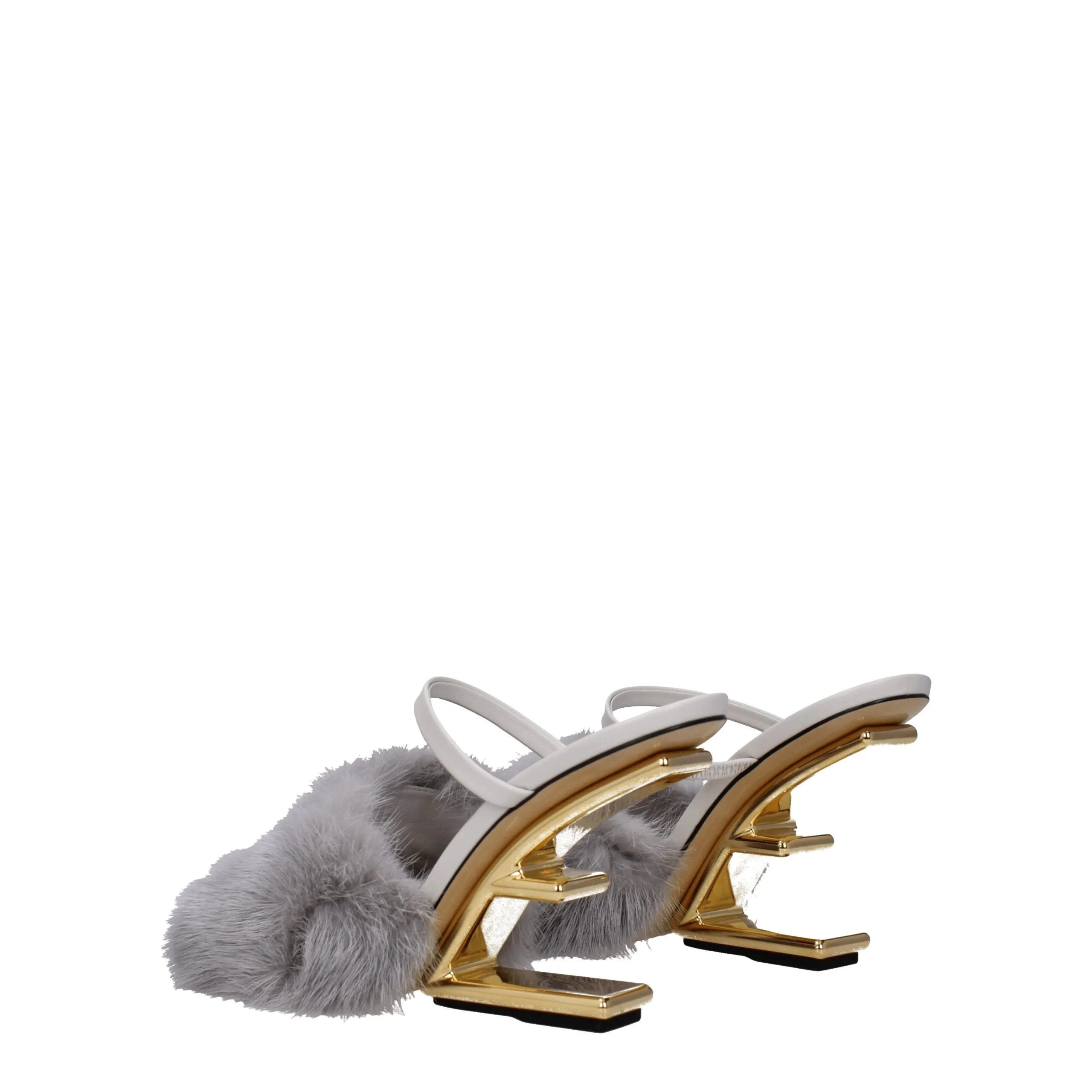 Fendi Gray Mink Slippers sold by Siebentaschen product image thumbnail 4