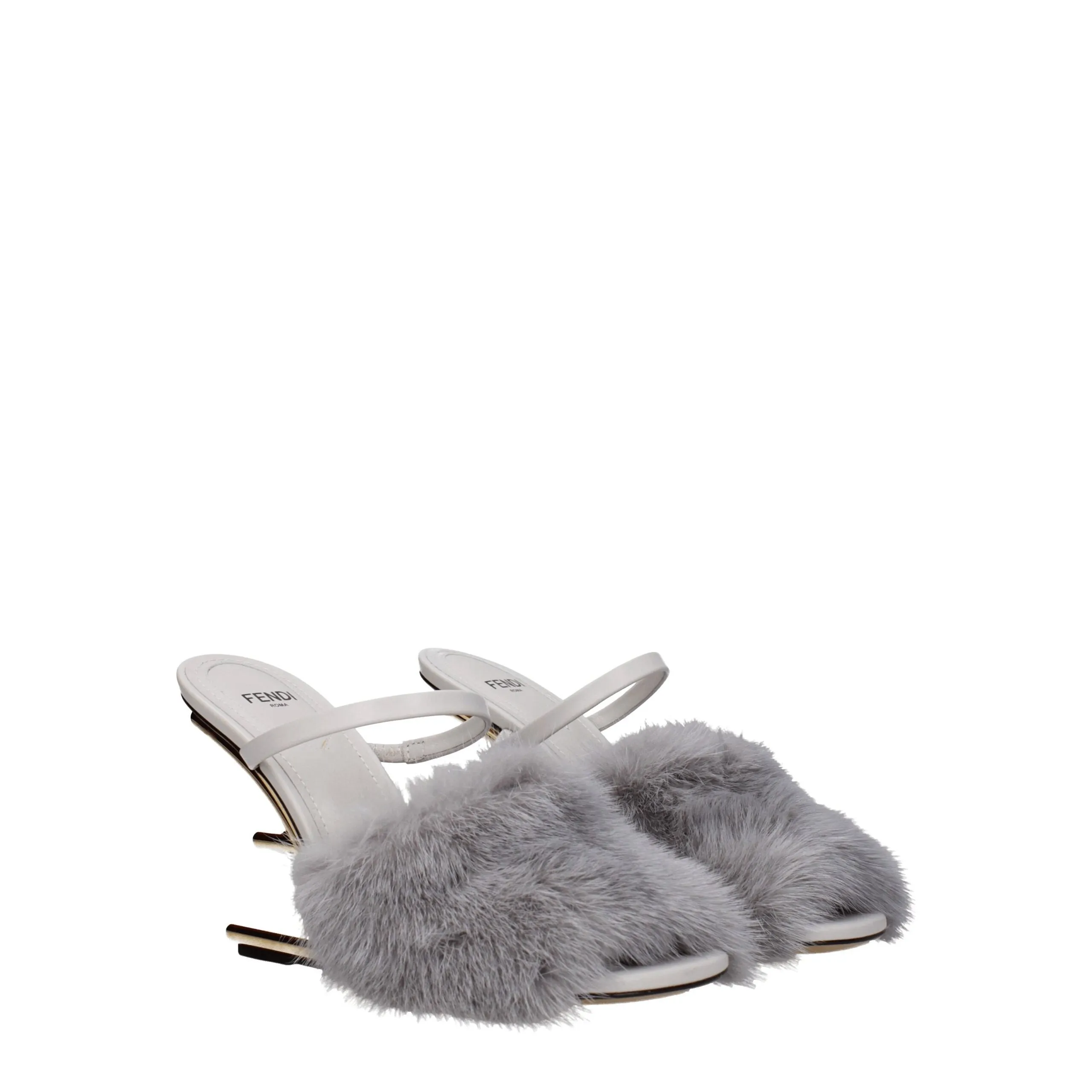 Fendi Gray Mink Slippers sold by Siebentaschen product image thumbnail 2