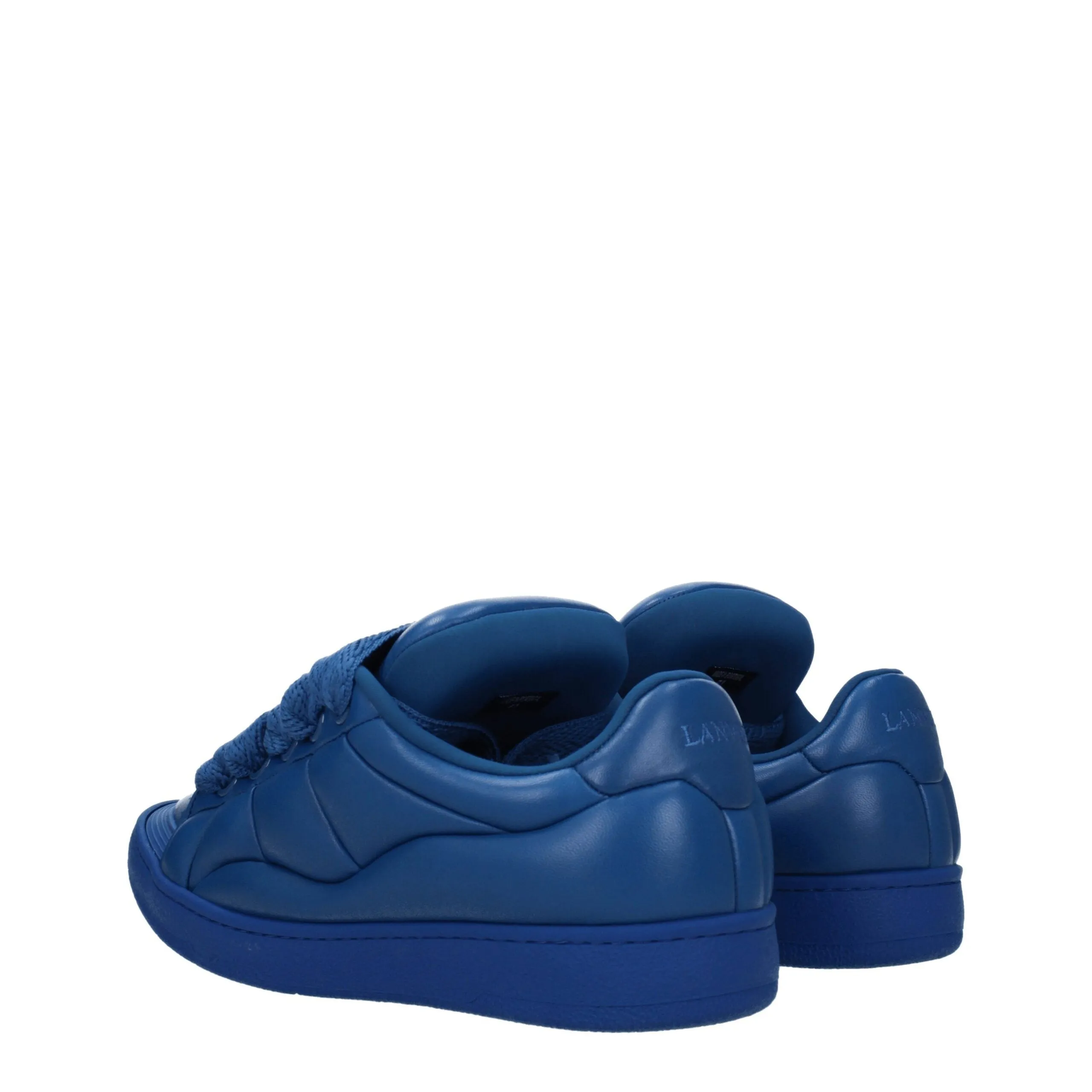 Lanvin Blue Leather Low Top Sneakers sold by Siebentaschen product image thumbnail 4
