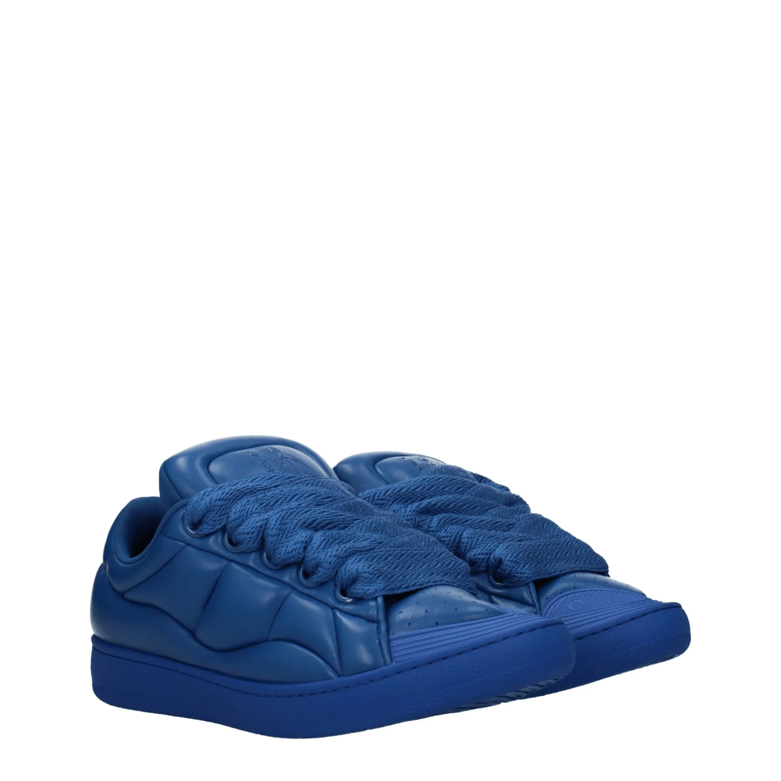 Lanvin Blue Leather Low Top Sneakers sold by Siebentaschen product image thumbnail 2