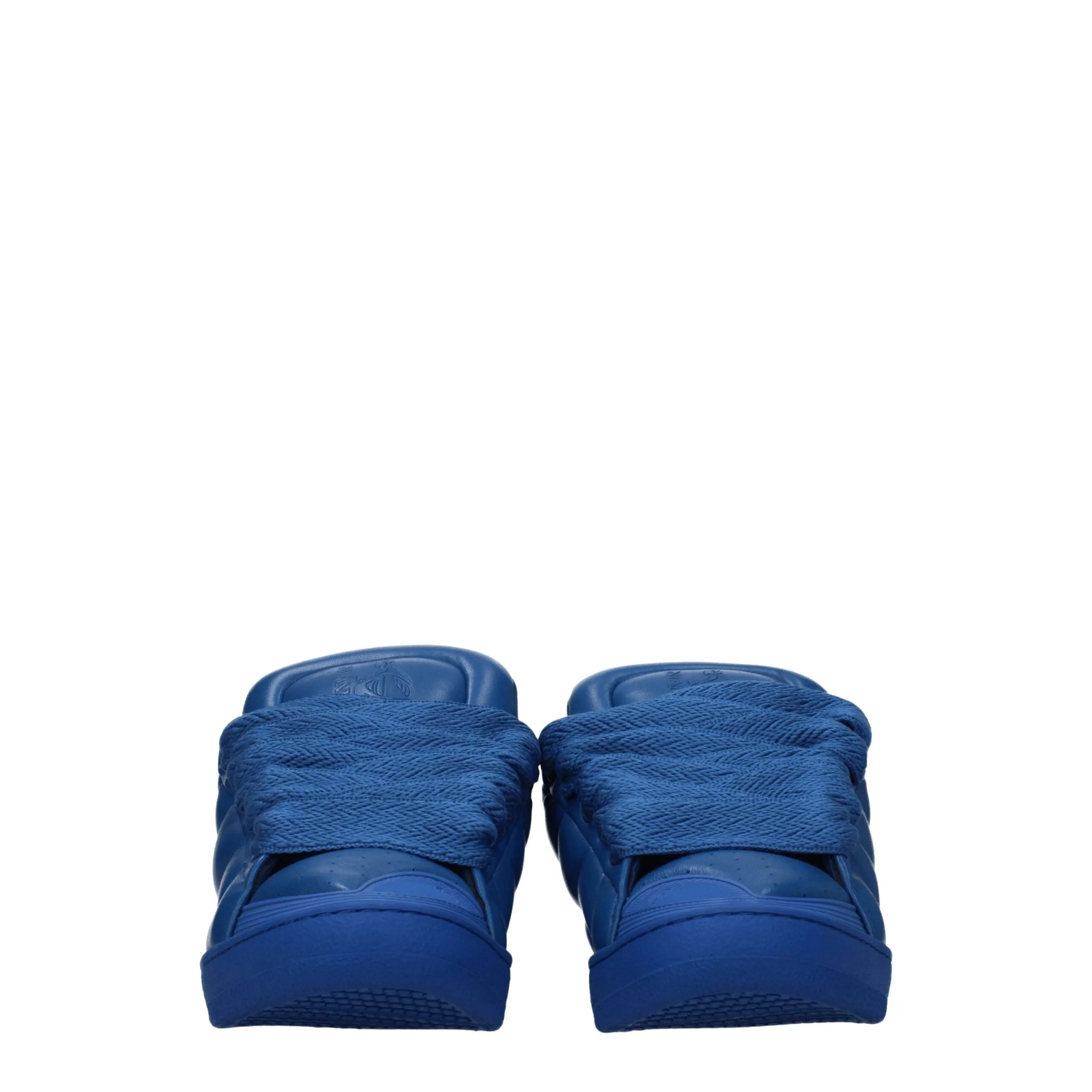 Lanvin Blue Leather Low Top Sneakers sold by Siebentaschen product image thumbnail 3