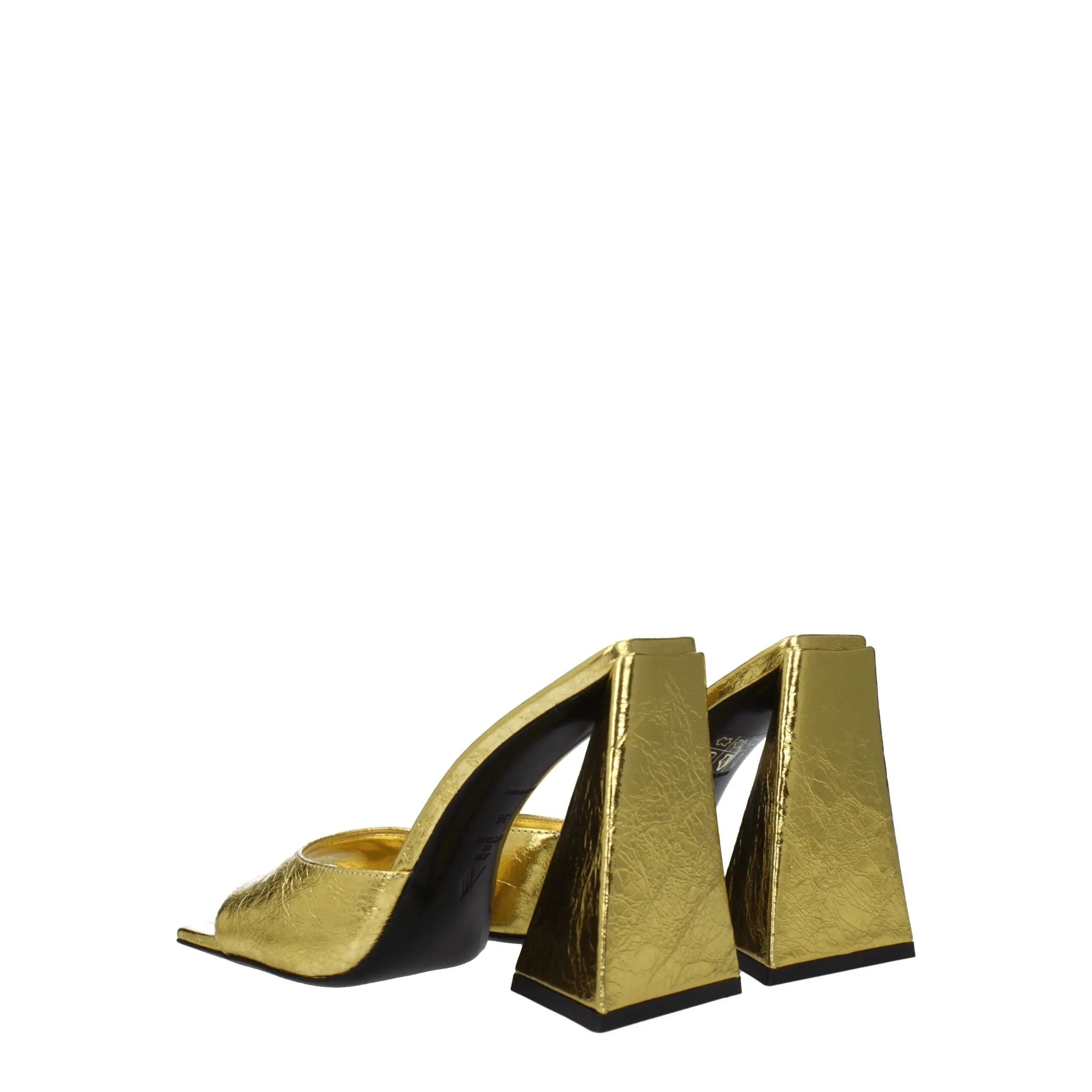 The Attico Gold Leather Platform Sandals sold by Siebentaschen product image thumbnail 4