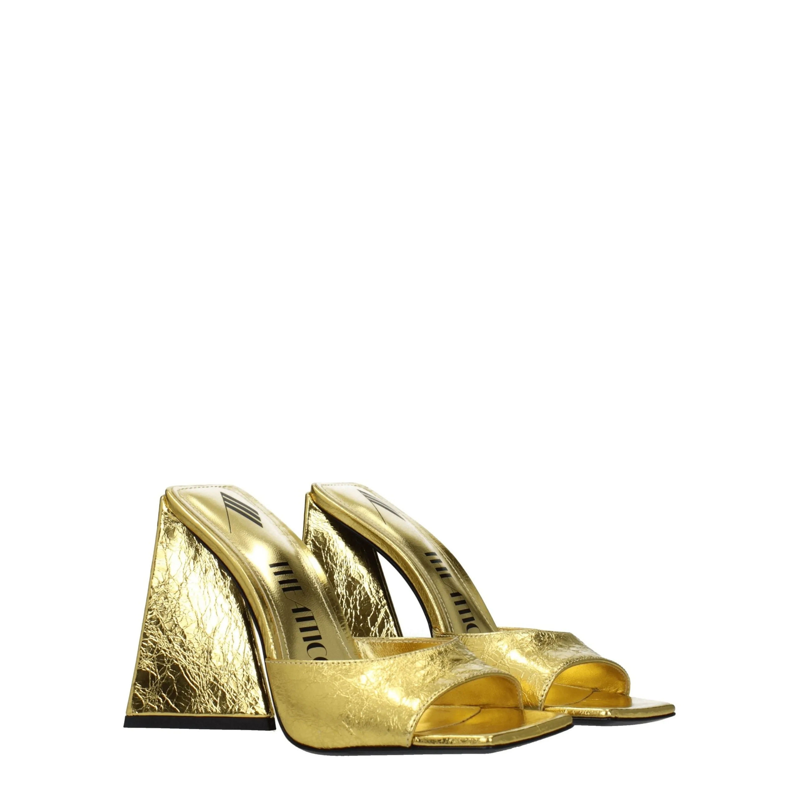 The Attico Gold Leather Platform Sandals sold by Siebentaschen product image thumbnail 2