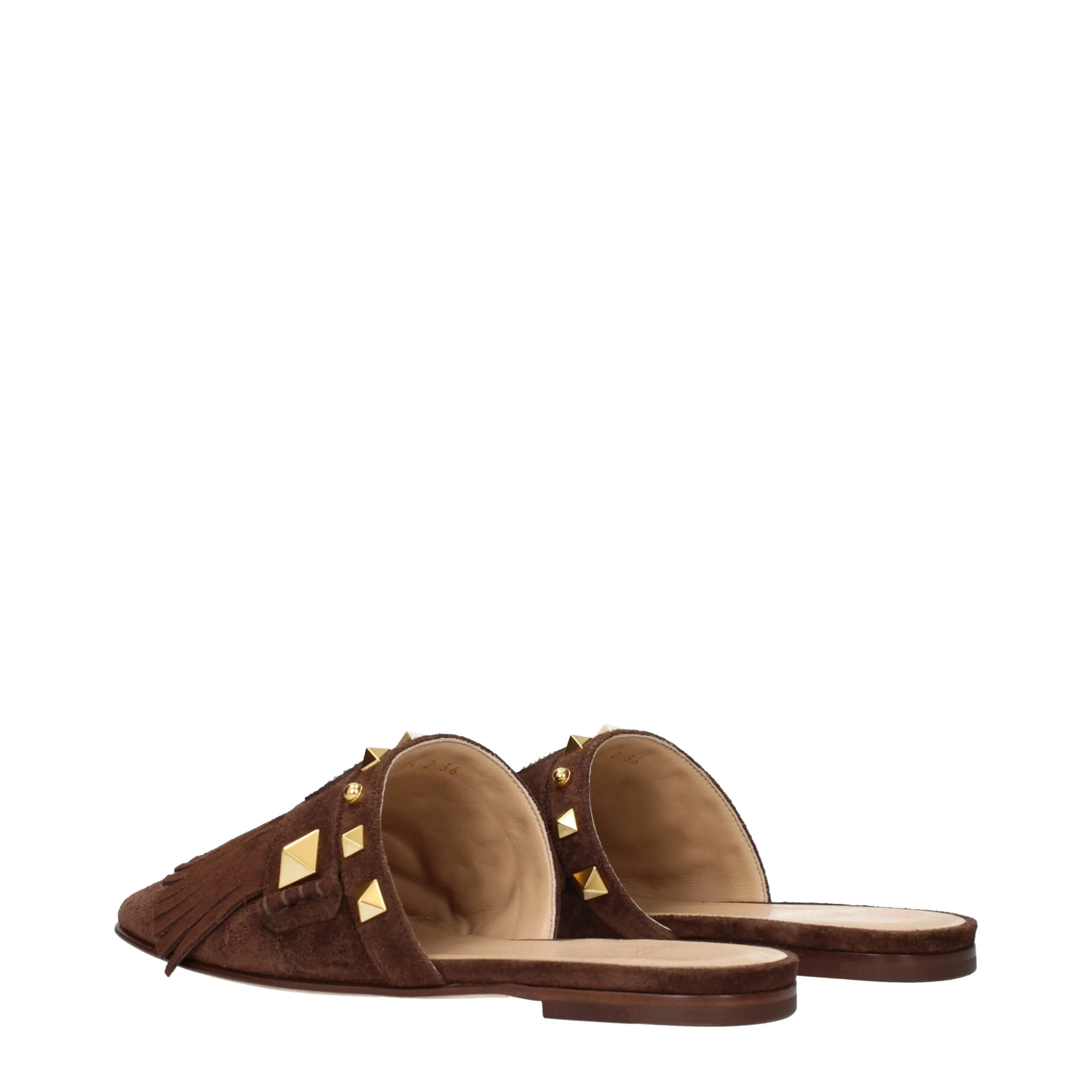 Valentino Garavani Brown Leather Slippers sold by Siebentaschen product image thumbnail 4