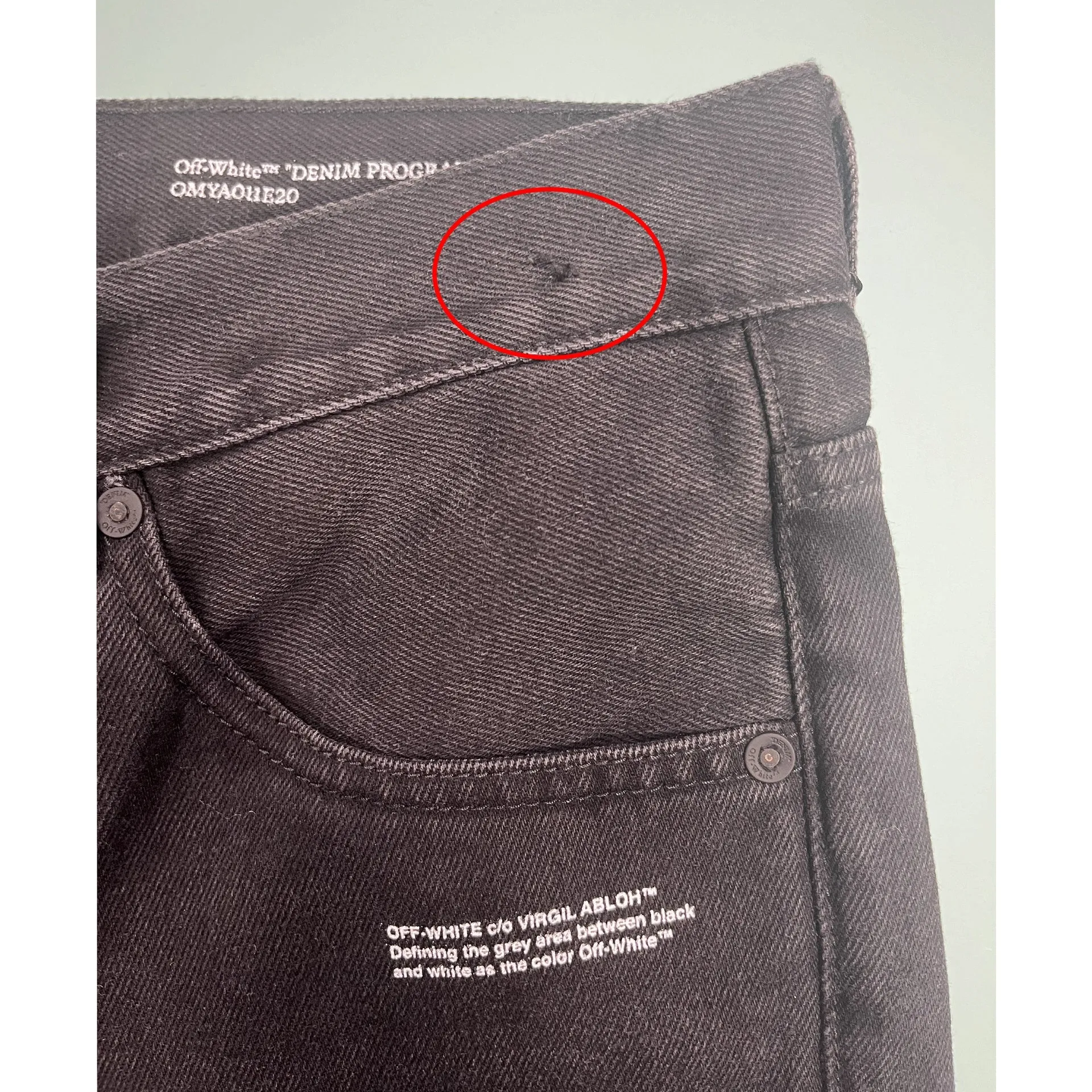 Off-White Cotton Denim Jeans sold by Siebentaschen product image thumbnail 5