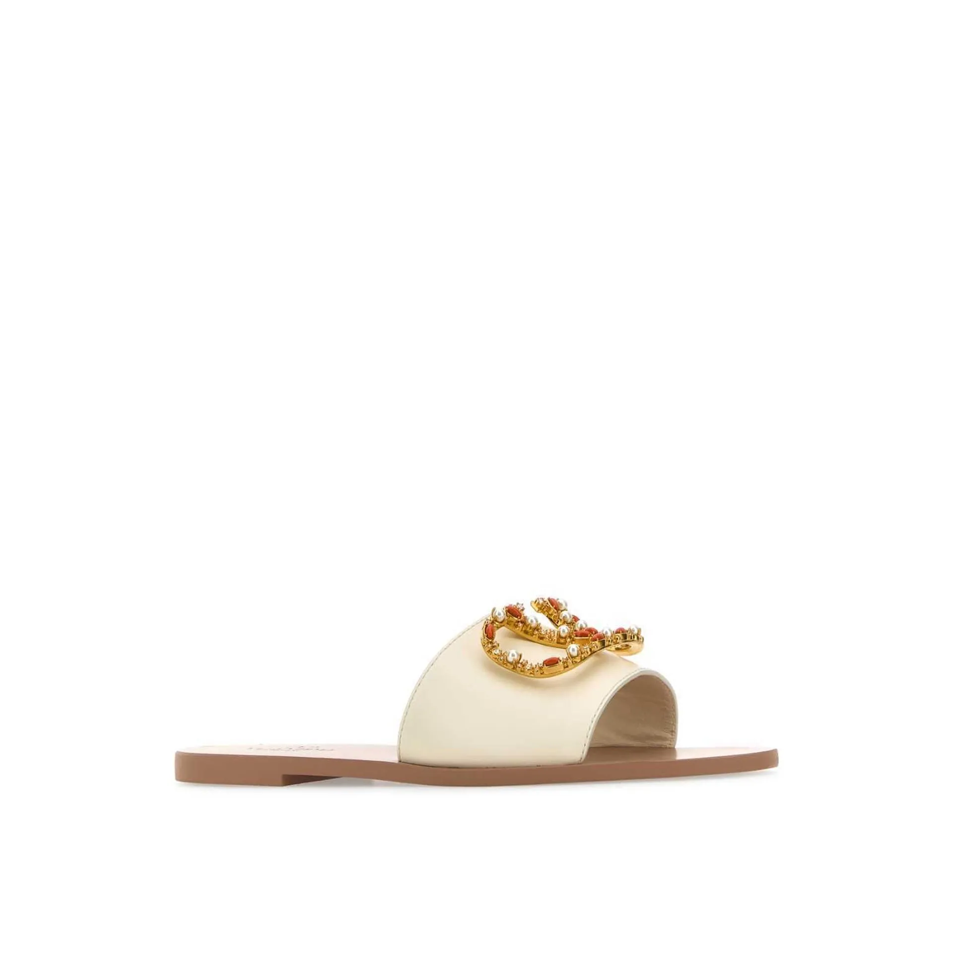 Valentino Garavani Vlogo Leather Flat Sandals sold by Siebentaschen product image thumbnail 2