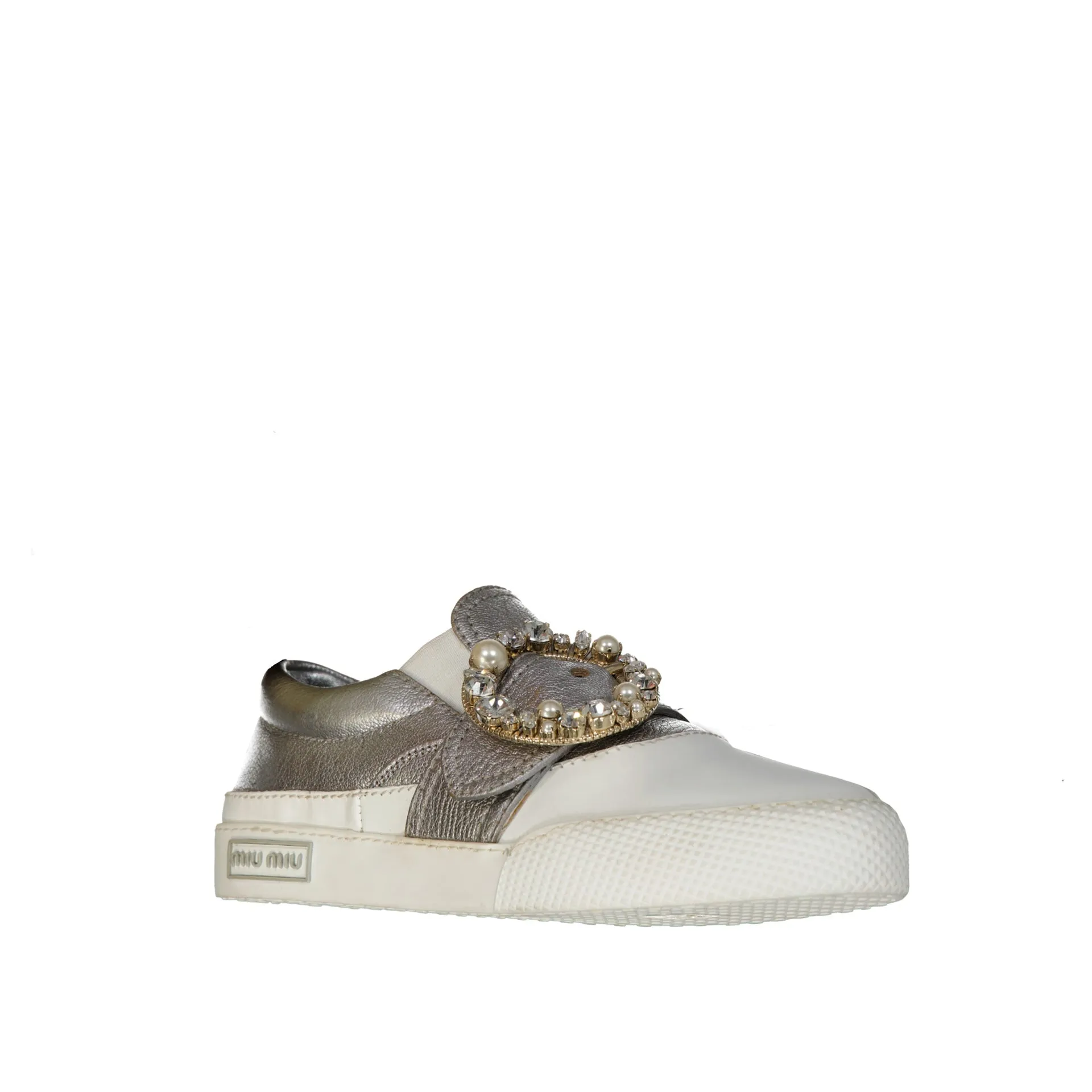 Miu Miu Leather Crystal Sneakers sold by Siebentaschen product image thumbnail 2
