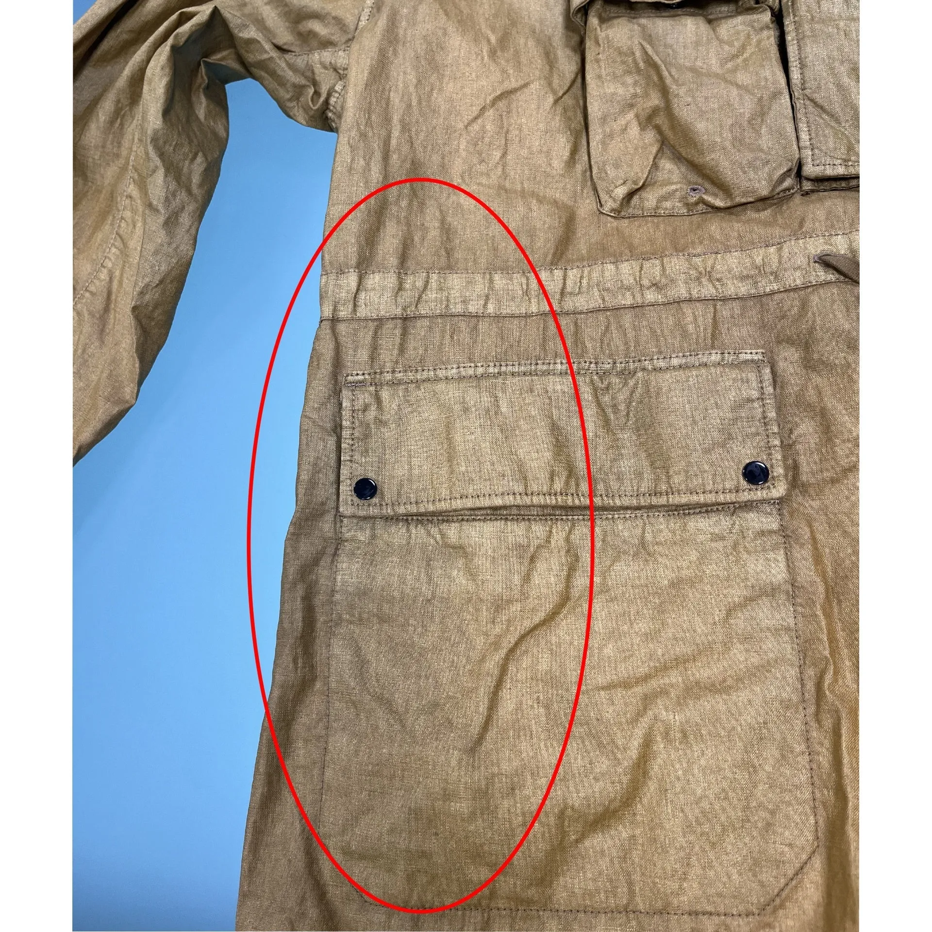 Clarks Originals x C.P. Company Linen Waxed Long Jacket sold by Siebentaschen product image thumbnail 4