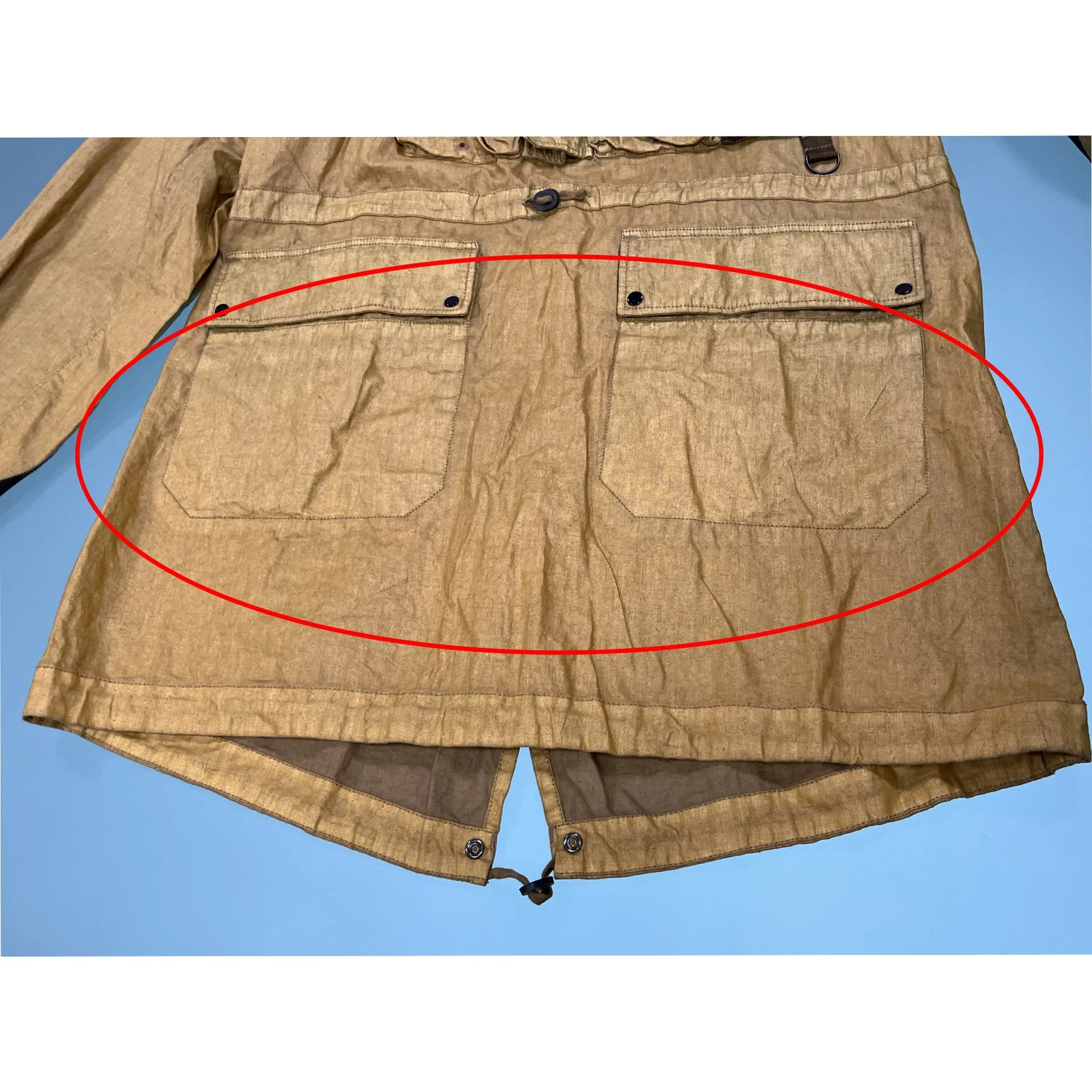 Clarks Originals x C.P. Company Linen Waxed Long Jacket sold by Siebentaschen product image thumbnail 4