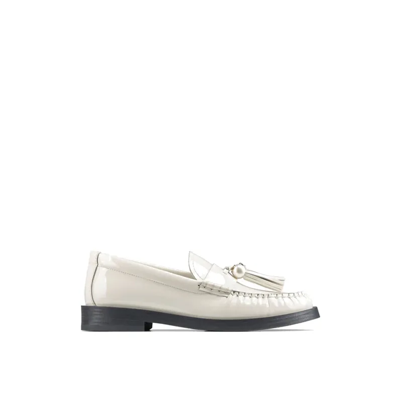 Jimmy Choo Addie Pearl Leather Loafers sold by Siebentaschen