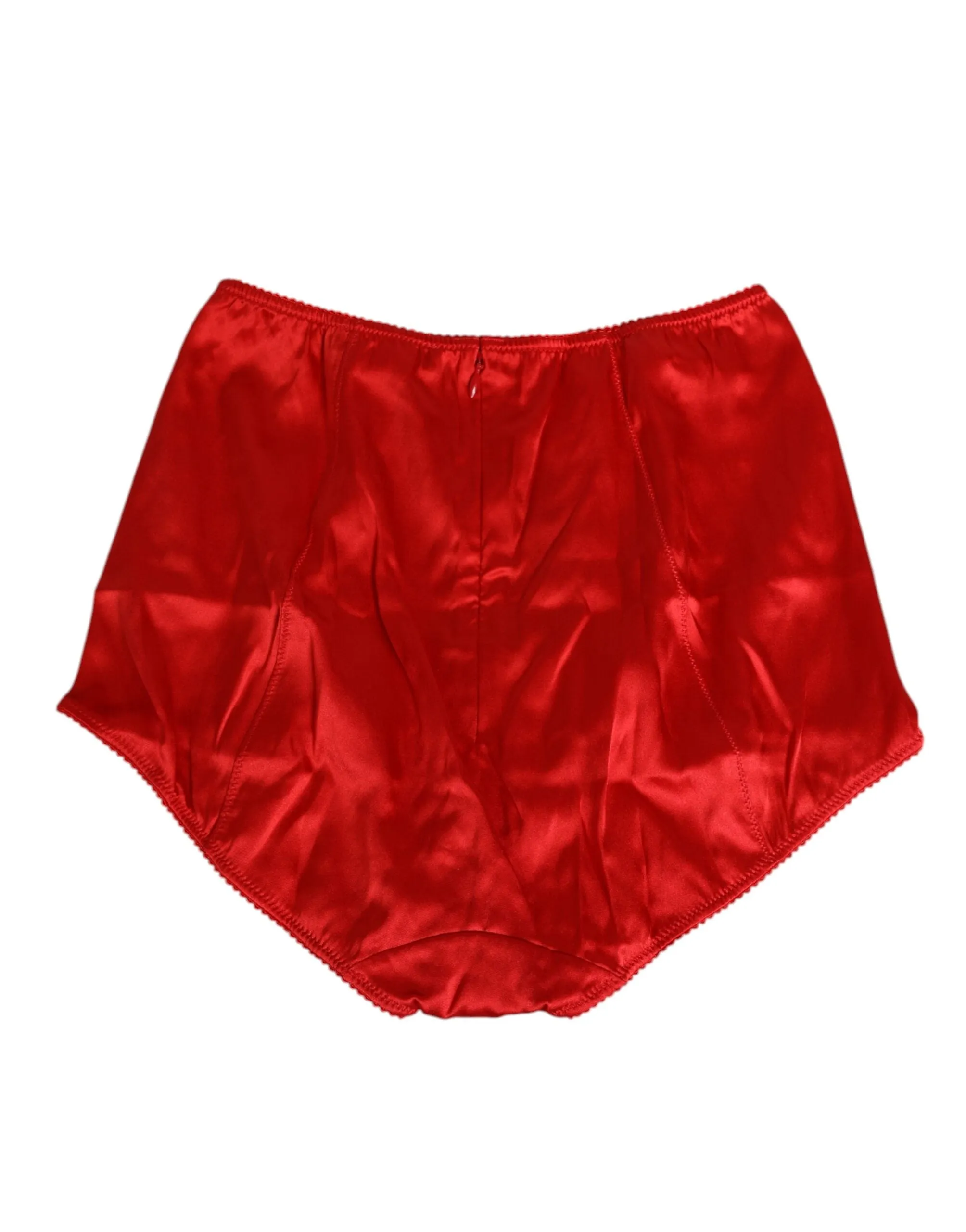 Dolce & Gabbana Red Silk Satin High-Waist Briefs Women Underwear sold by Siebentaschen product image thumbnail 2