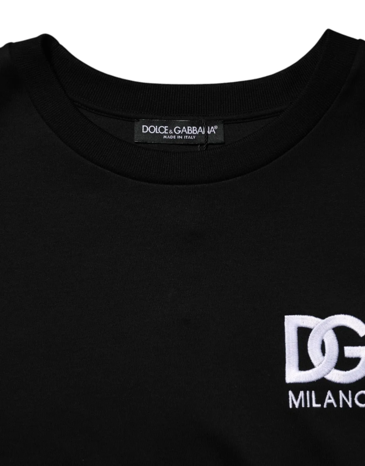 Dolce & Gabbana Black Cotton DG Logo Embroidery Top T-shirt sold by Siebentaschen product image thumbnail 3