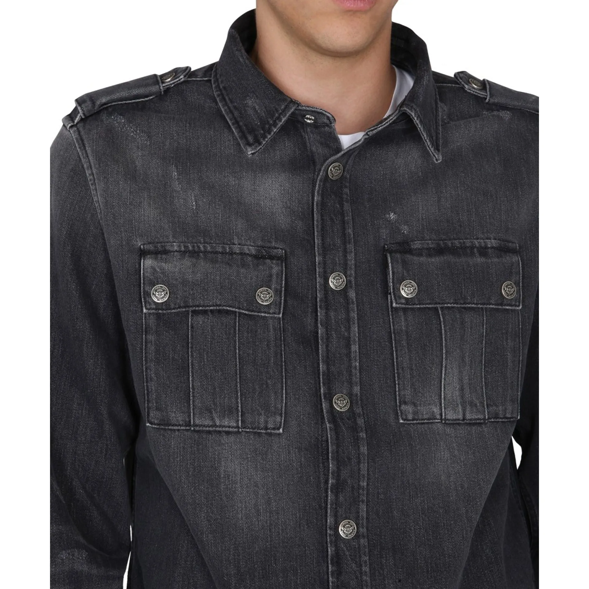 Balmain Cotton Denim Shirt sold by Siebentaschen product image thumbnail 4