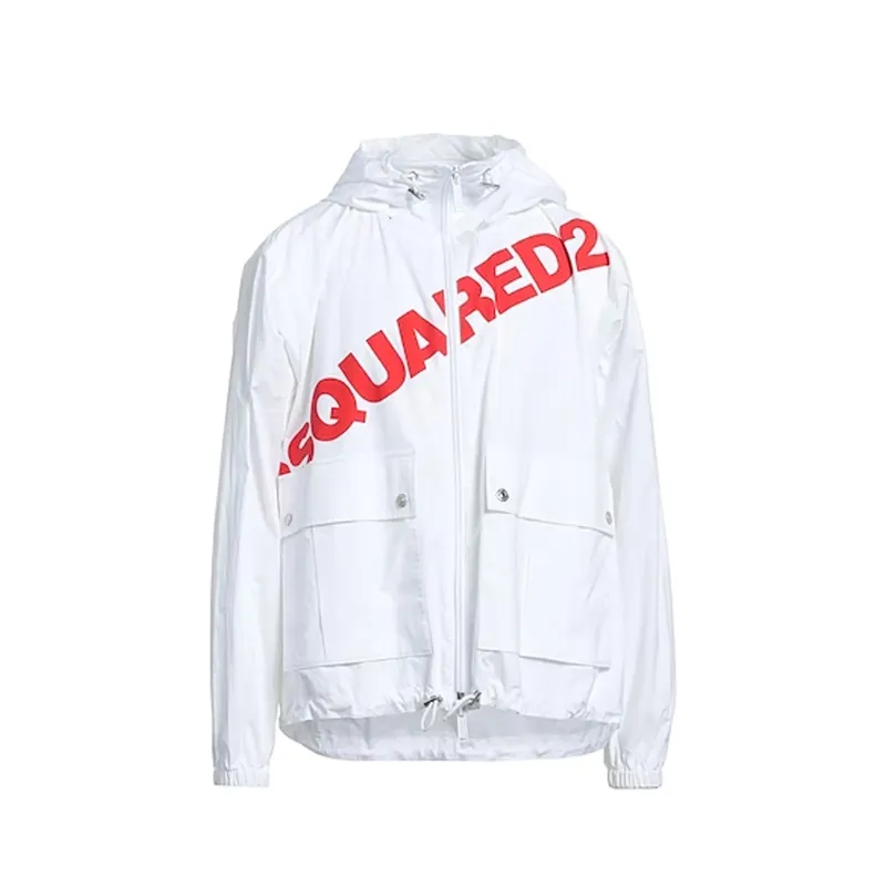 Dsquared2 Logo Hooded Windbreaker sold by Siebentaschen