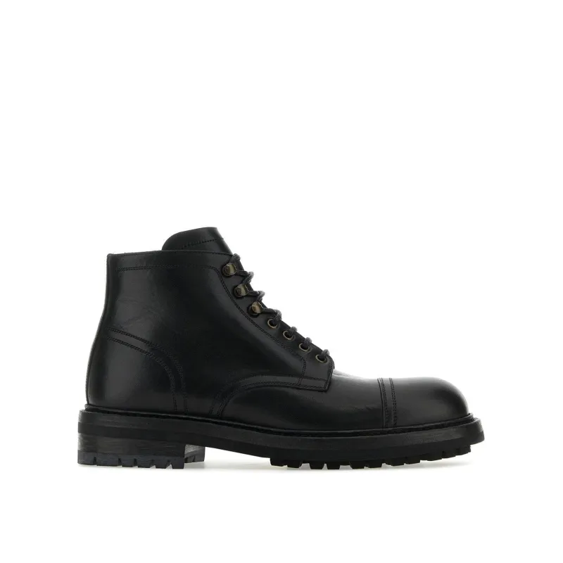 Dolce & Gabbana Leather Ankle Boots sold by Siebentaschen