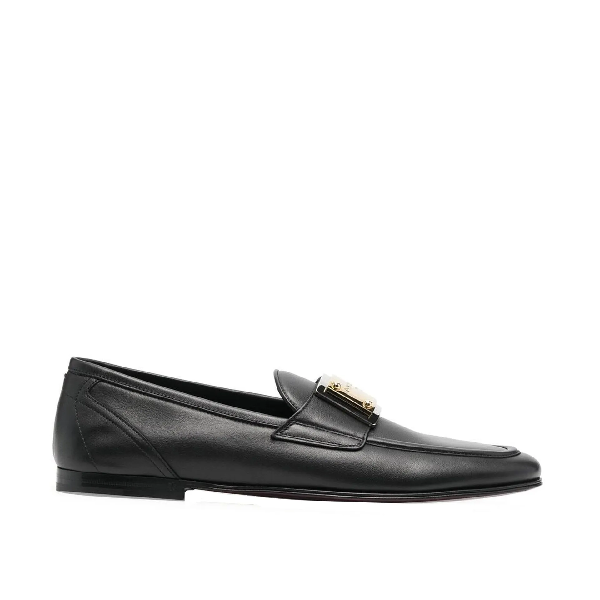 Dolce & Gabbana Leather Logo Loafers sold by Siebentaschen