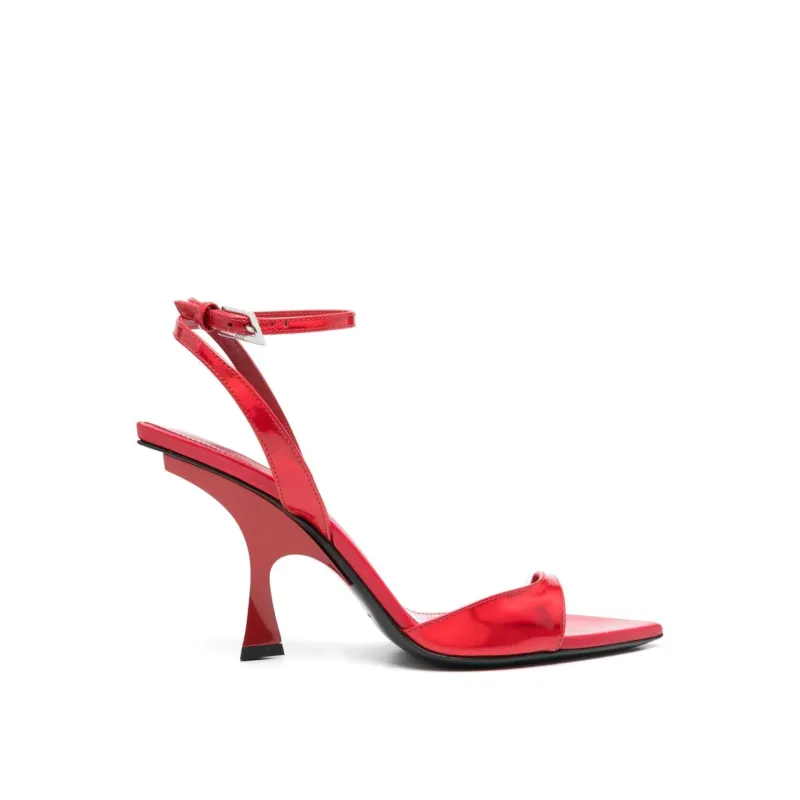 The Attico Mismatch Leather Sandals sold by Siebentaschen