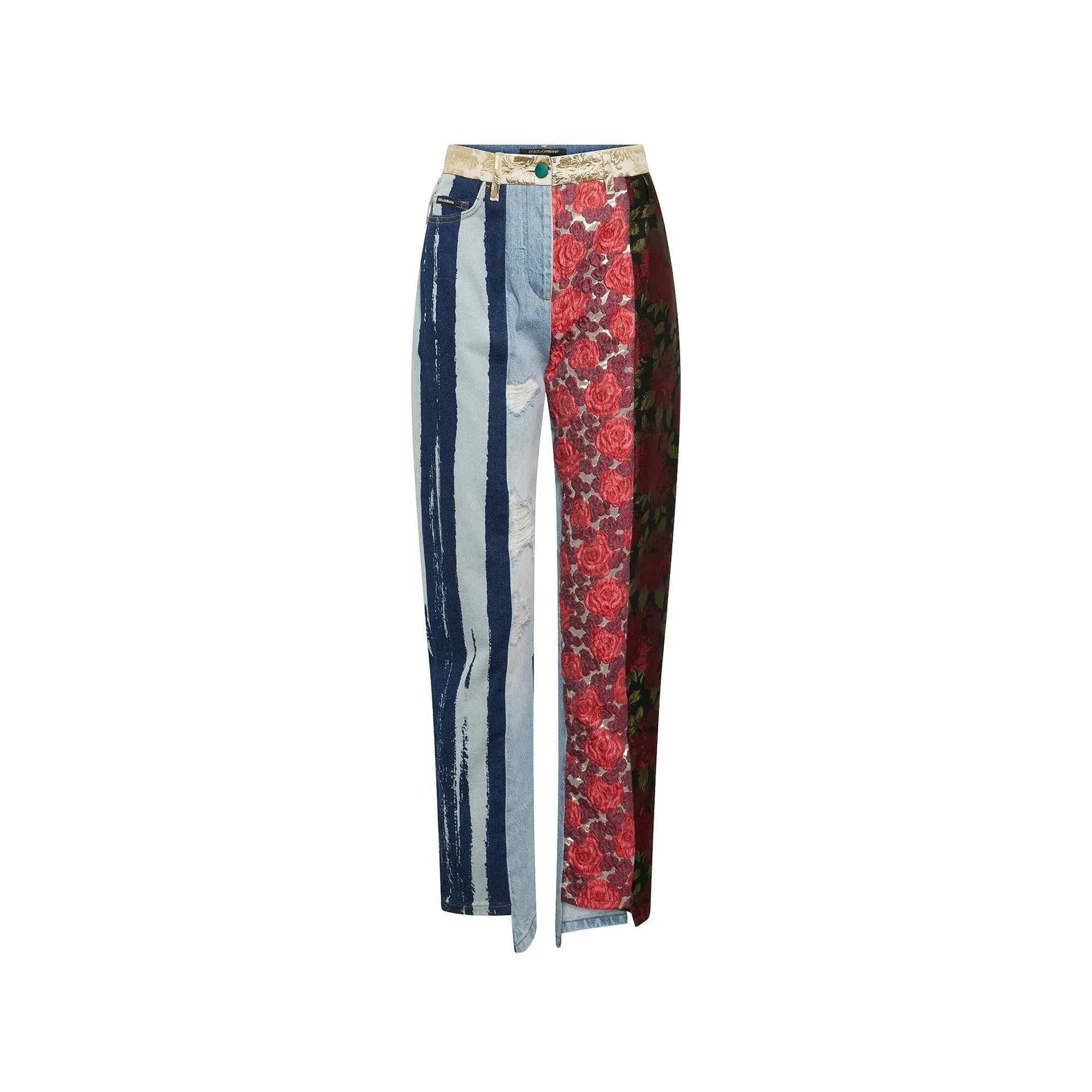 Dolce & Gabbana Embroidered Denim Pants sold by Siebentaschen