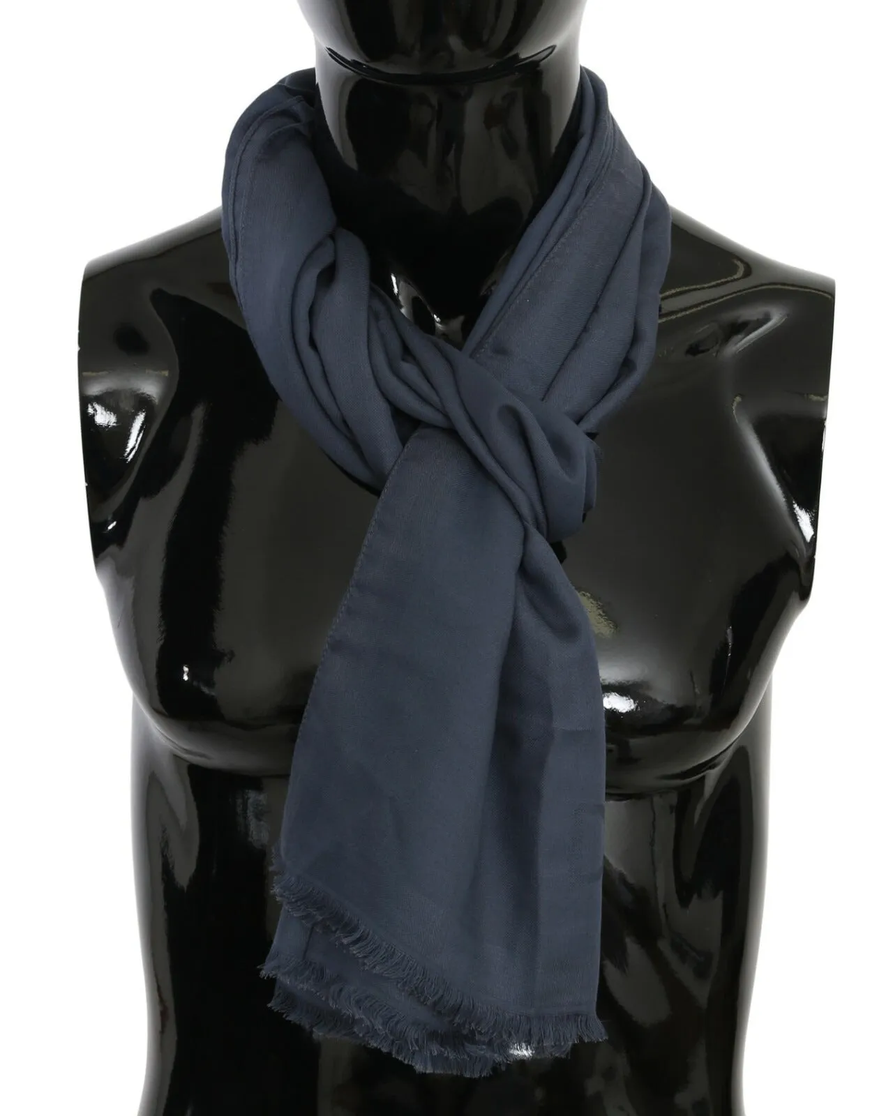 Dolce & Gabbana Modal Navy Blue Neck Wrap Men Shawl Scarf sold by Siebentaschen product image thumbnail 2