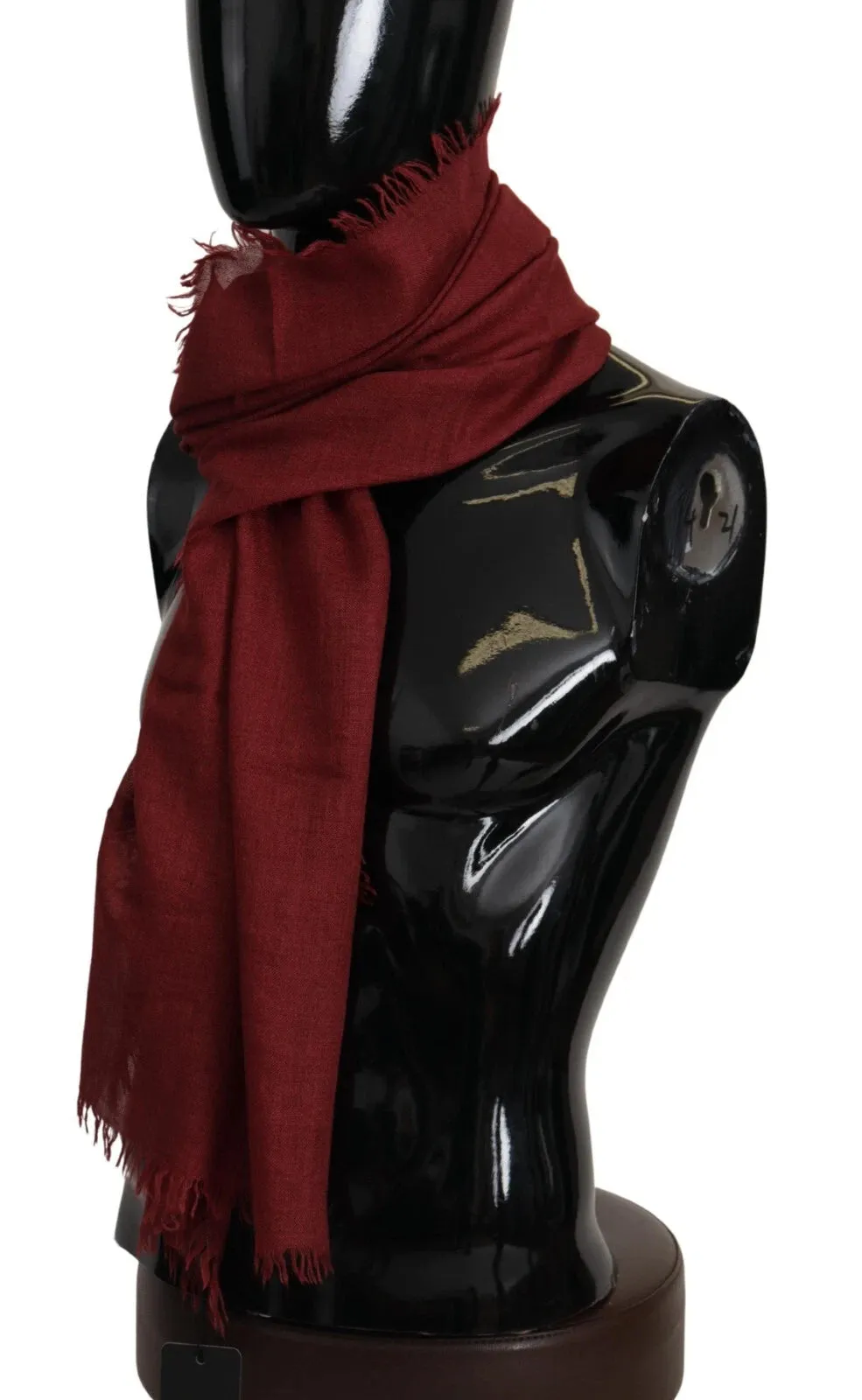 Dolce & Gabbana Red DG Crown Cashmere Silk Shawl Fringe Wrap Scarf sold by Siebentaschen product image thumbnail 3
