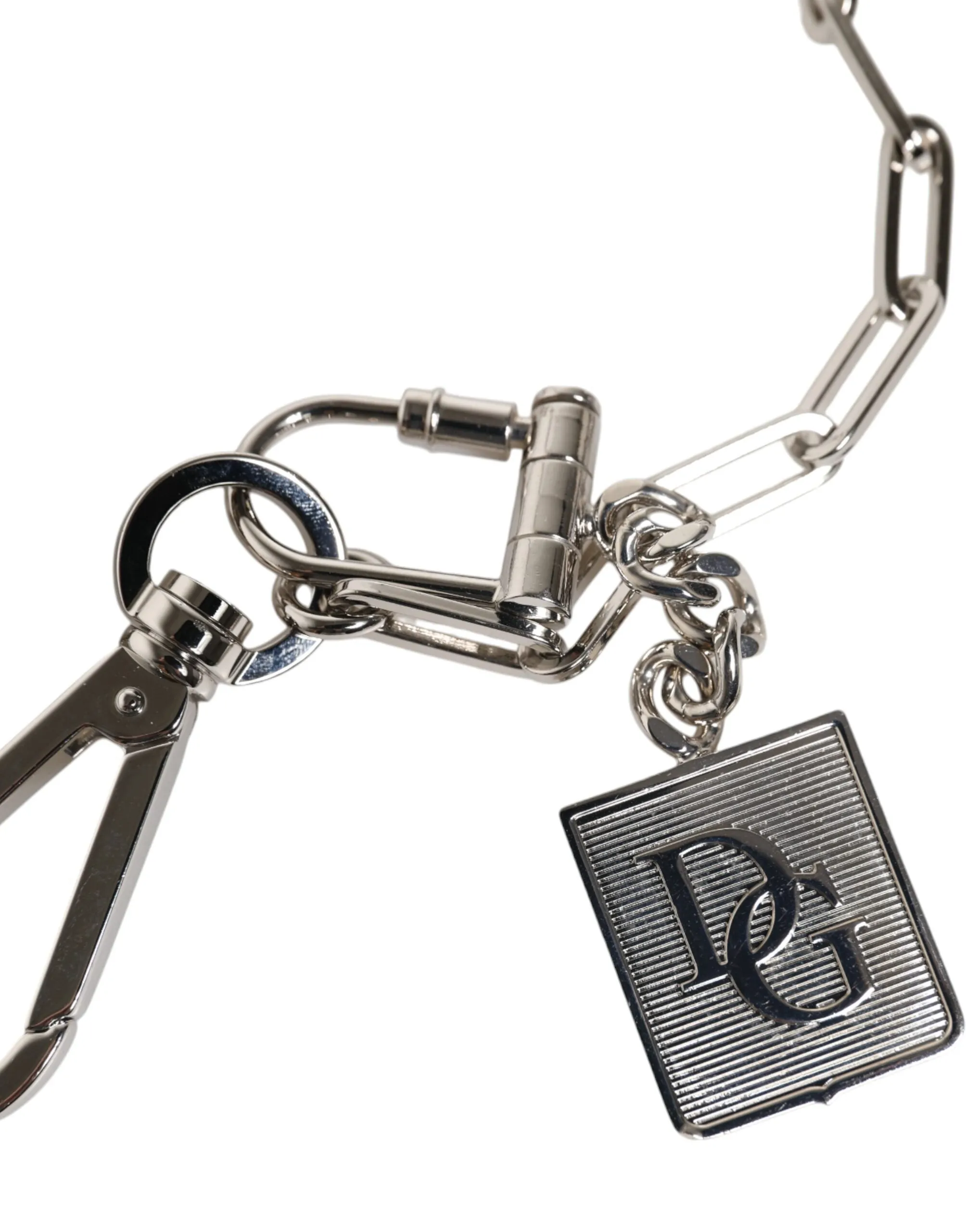 Dolce & Gabbana Silver Tone Metal Chain DG Charm Belt Keychain sold by Siebentaschen product image thumbnail 4