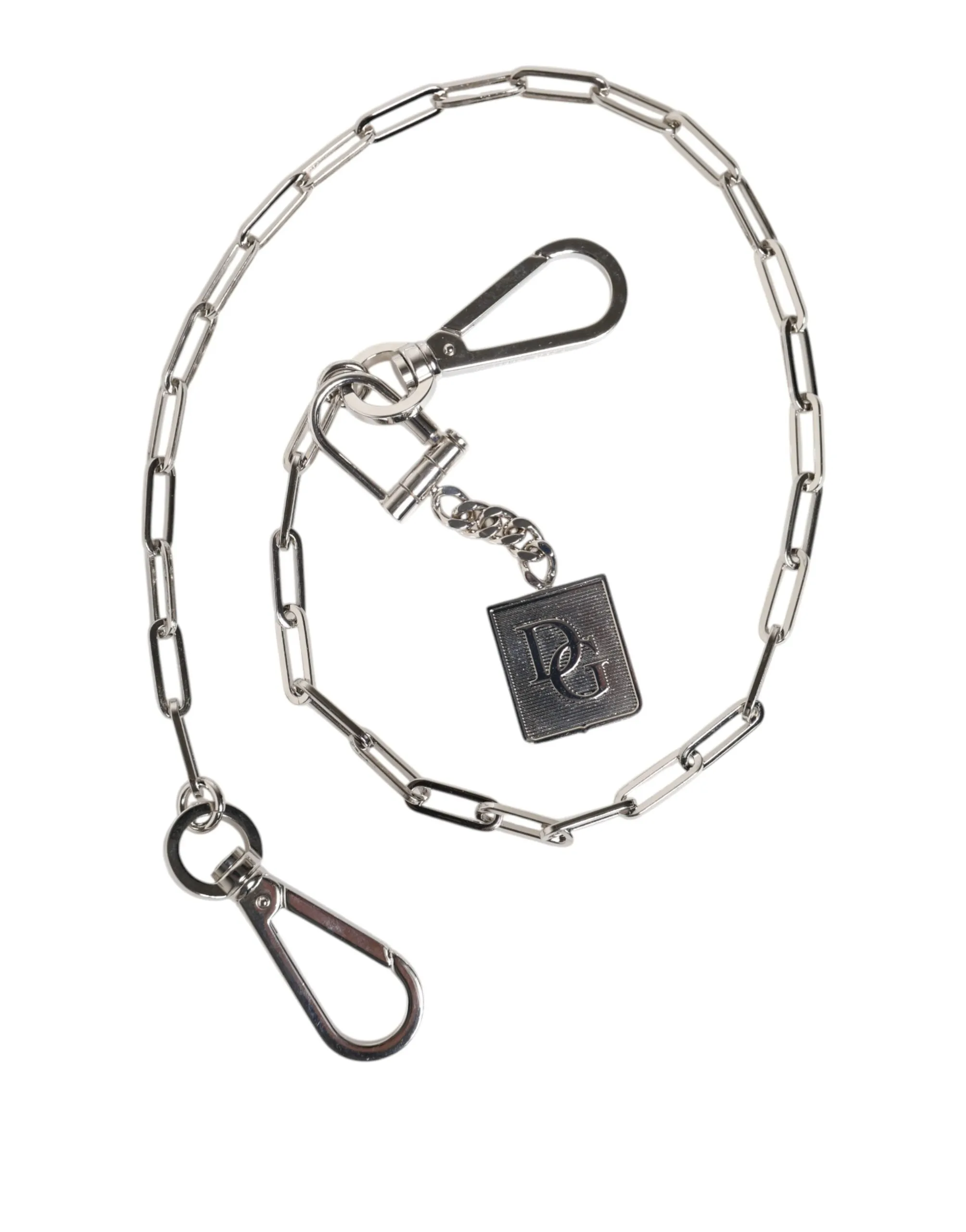 Dolce & Gabbana Silver Tone Metal Chain DG Charm Belt Keychain sold by Siebentaschen product image thumbnail 2