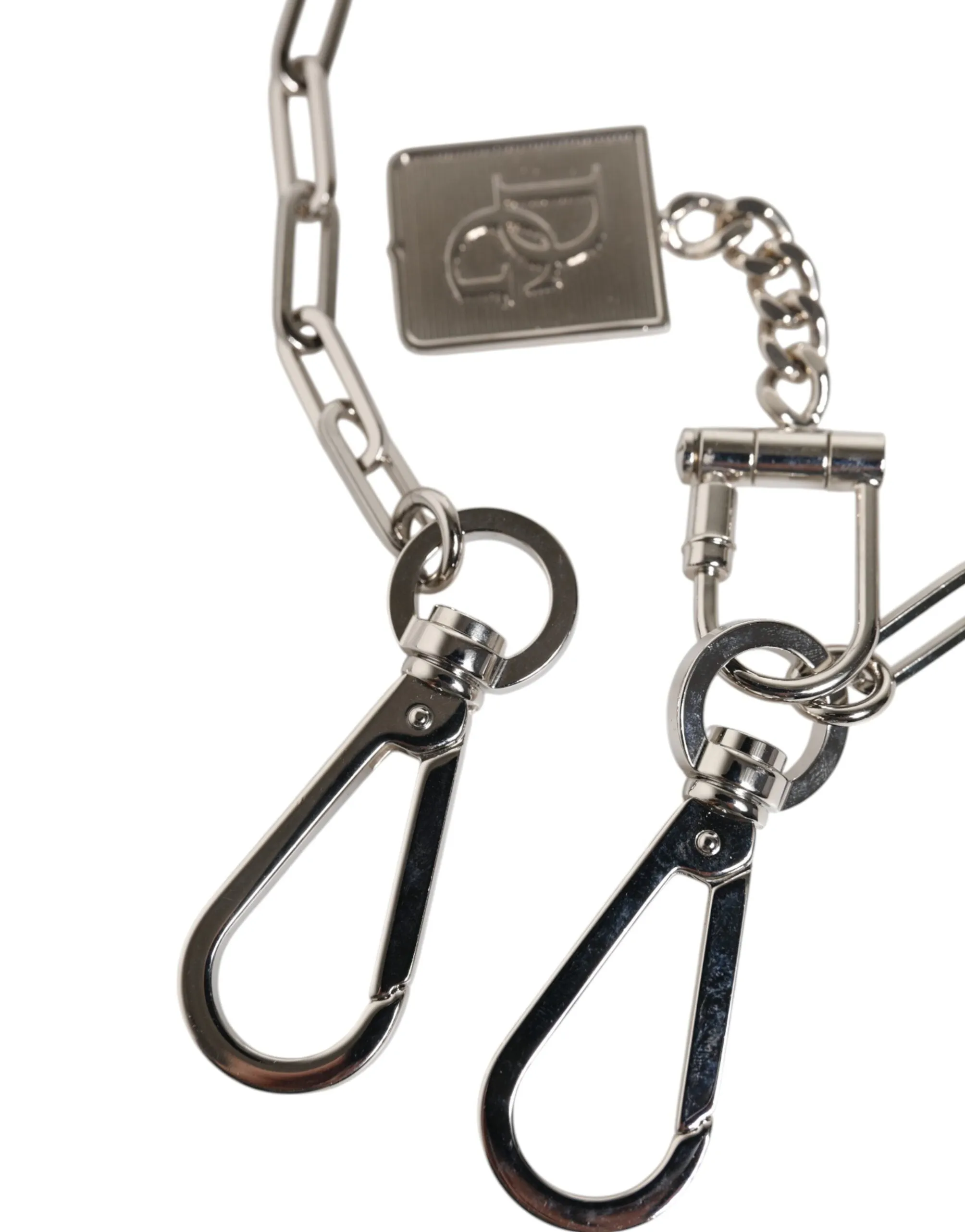 Dolce & Gabbana Silver Tone Metal Chain DG Charm Belt Keychain sold by Siebentaschen product image thumbnail 3