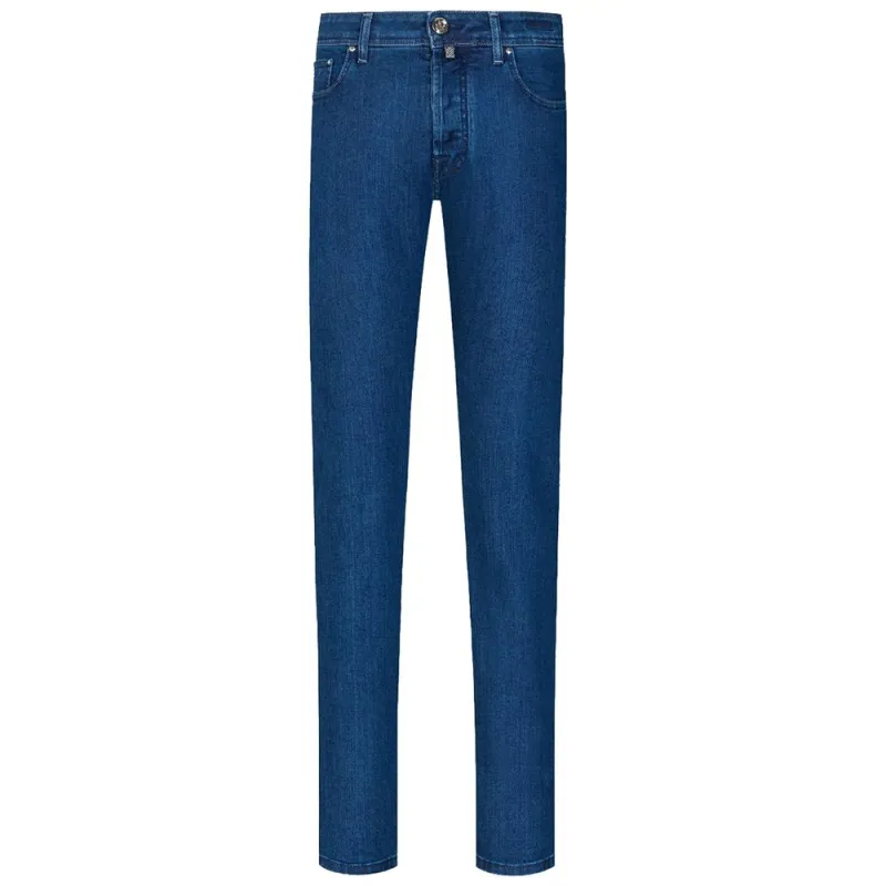 Jacob Cohen Blue Cotton Men's Jeans sold by Siebentaschen