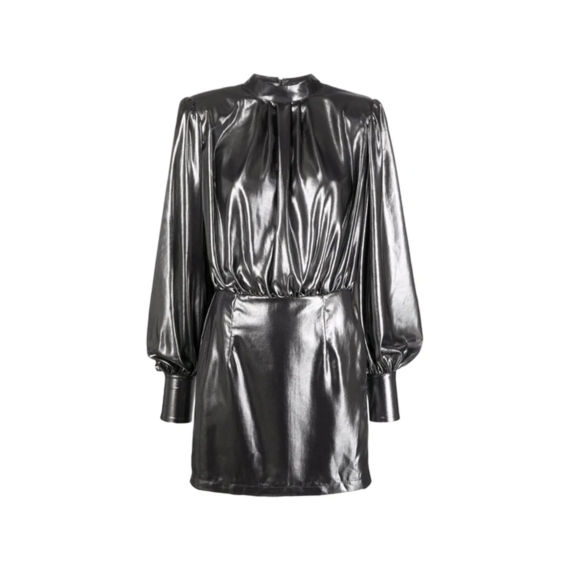 Blanca Vita Abelia Laminated Mini Dress sold by Siebentaschen