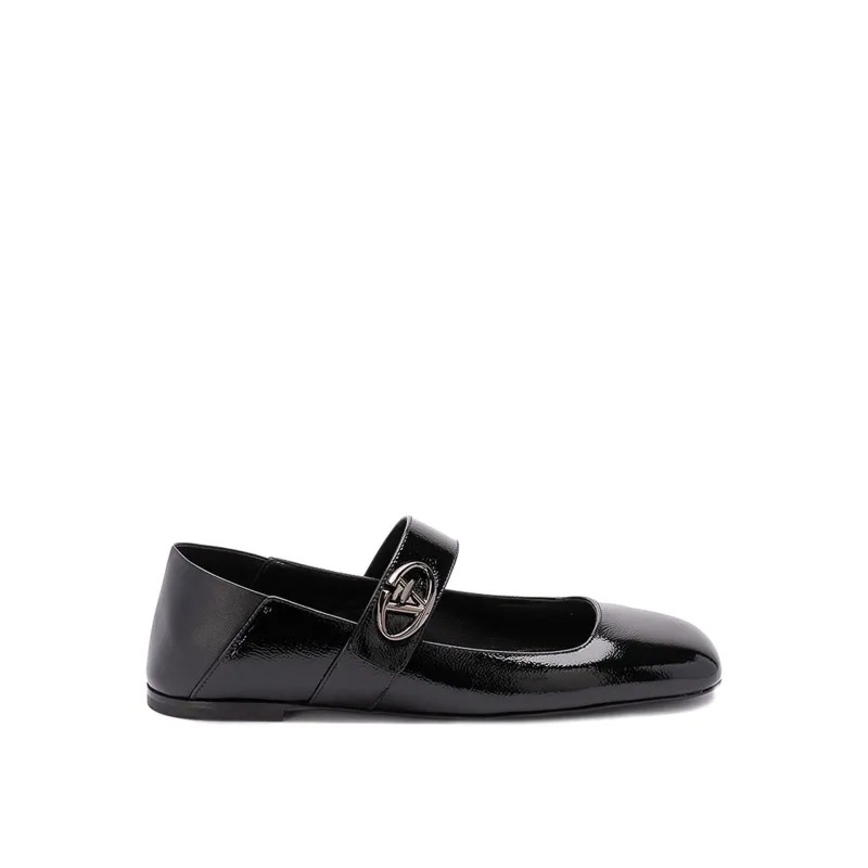 Valentino Garavani Leather Locker Ballerina Flats sold by Siebentaschen