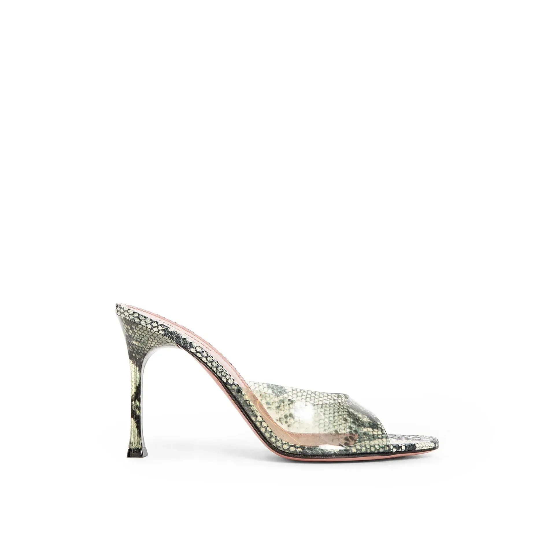 Amina Muaddi Alexa Glass 95 Snake Sandals sold by Siebentaschen