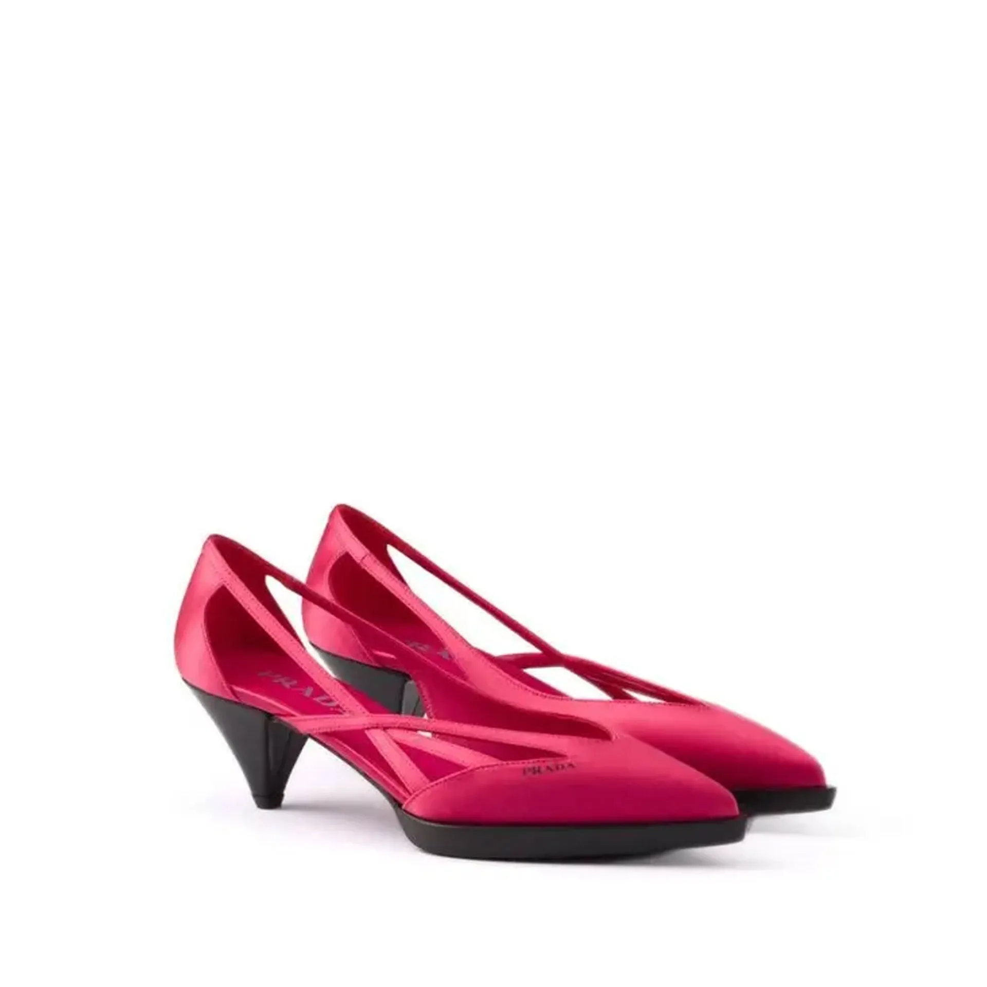 Prada 55mm Satin Cut-Out Pumps sold by Siebentaschen product image thumbnail 2
