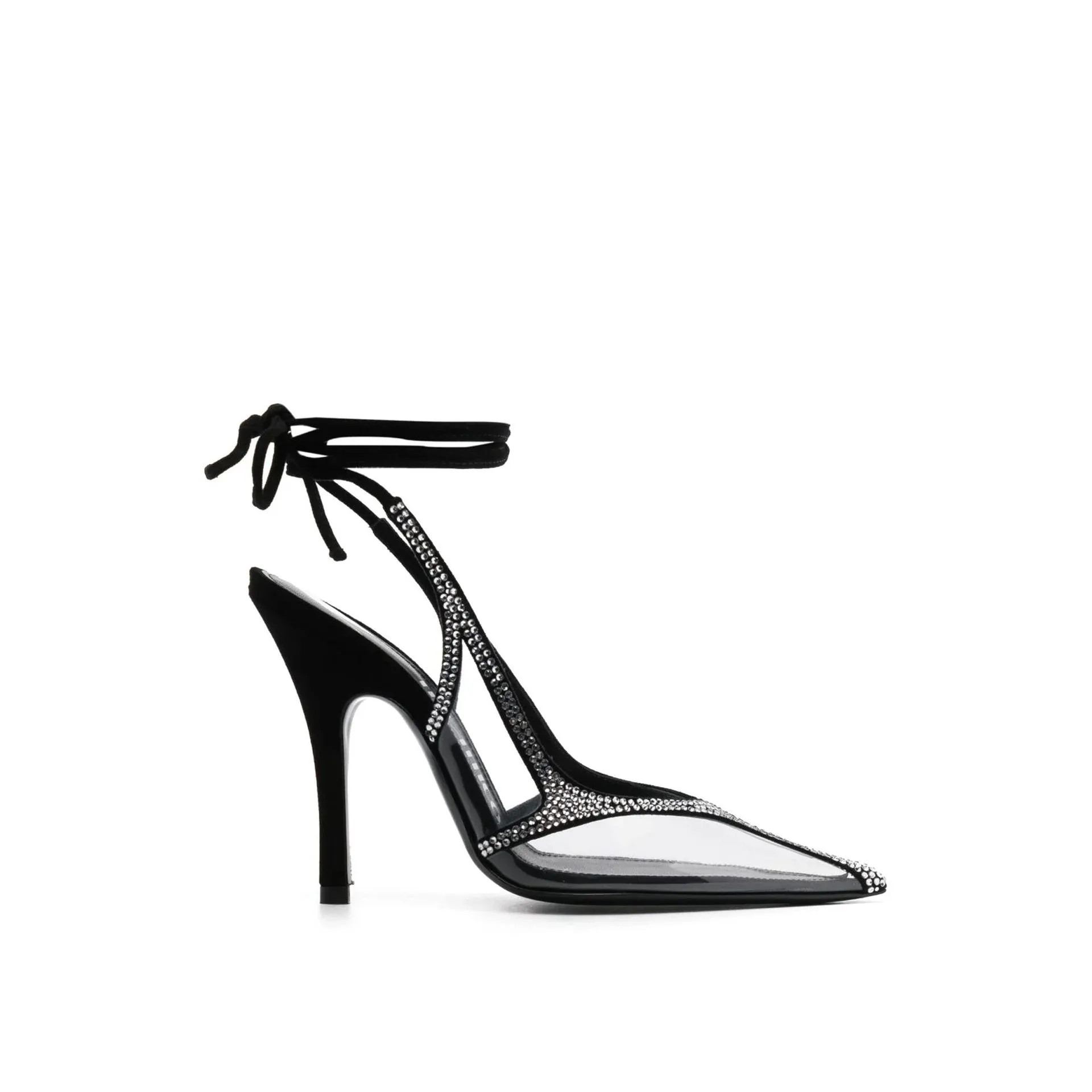 The Attico Venus Chrome Slingback Pumps sold by Siebentaschen