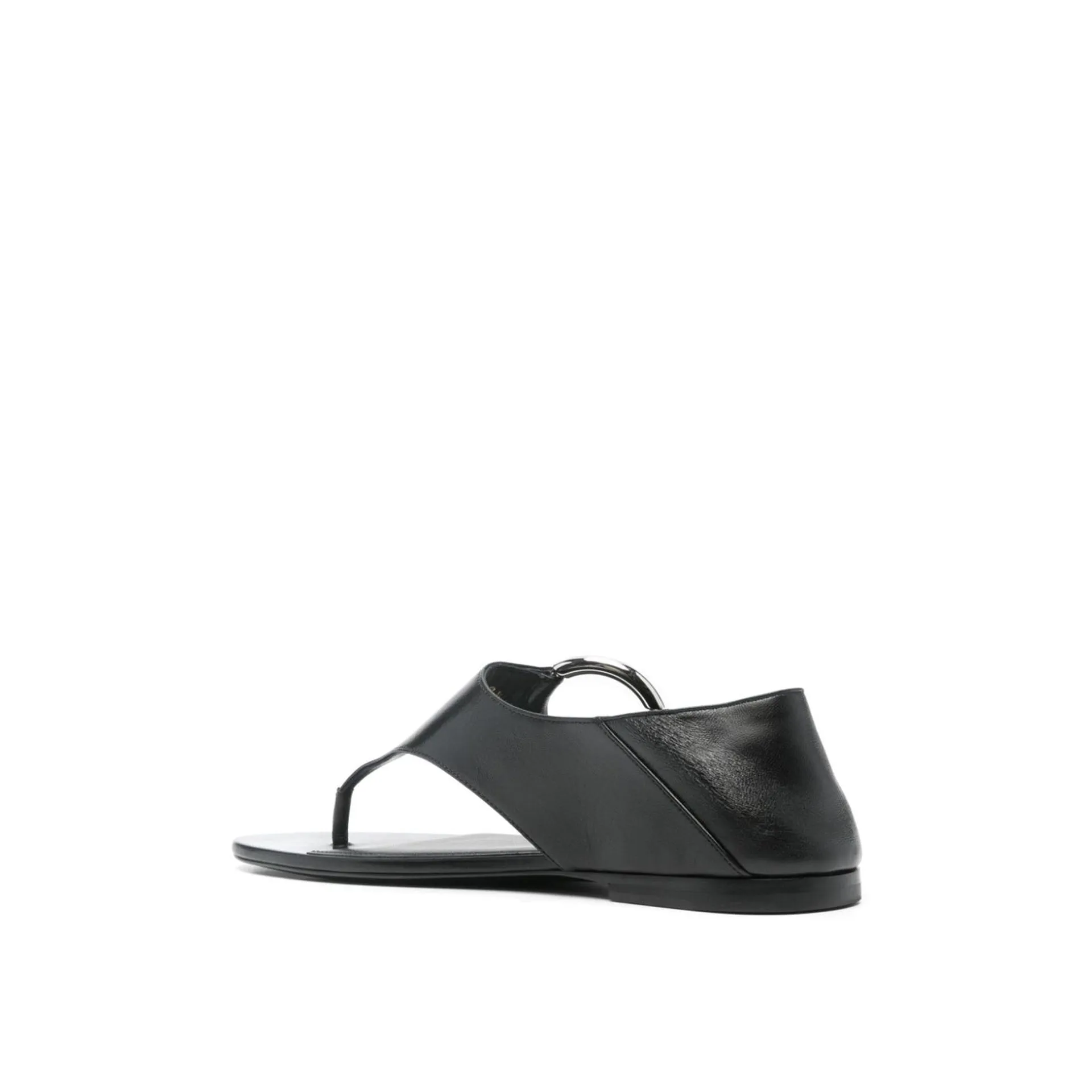 Saint Laurent Ring Leather Flat Sandals sold by Siebentaschen product image thumbnail 3