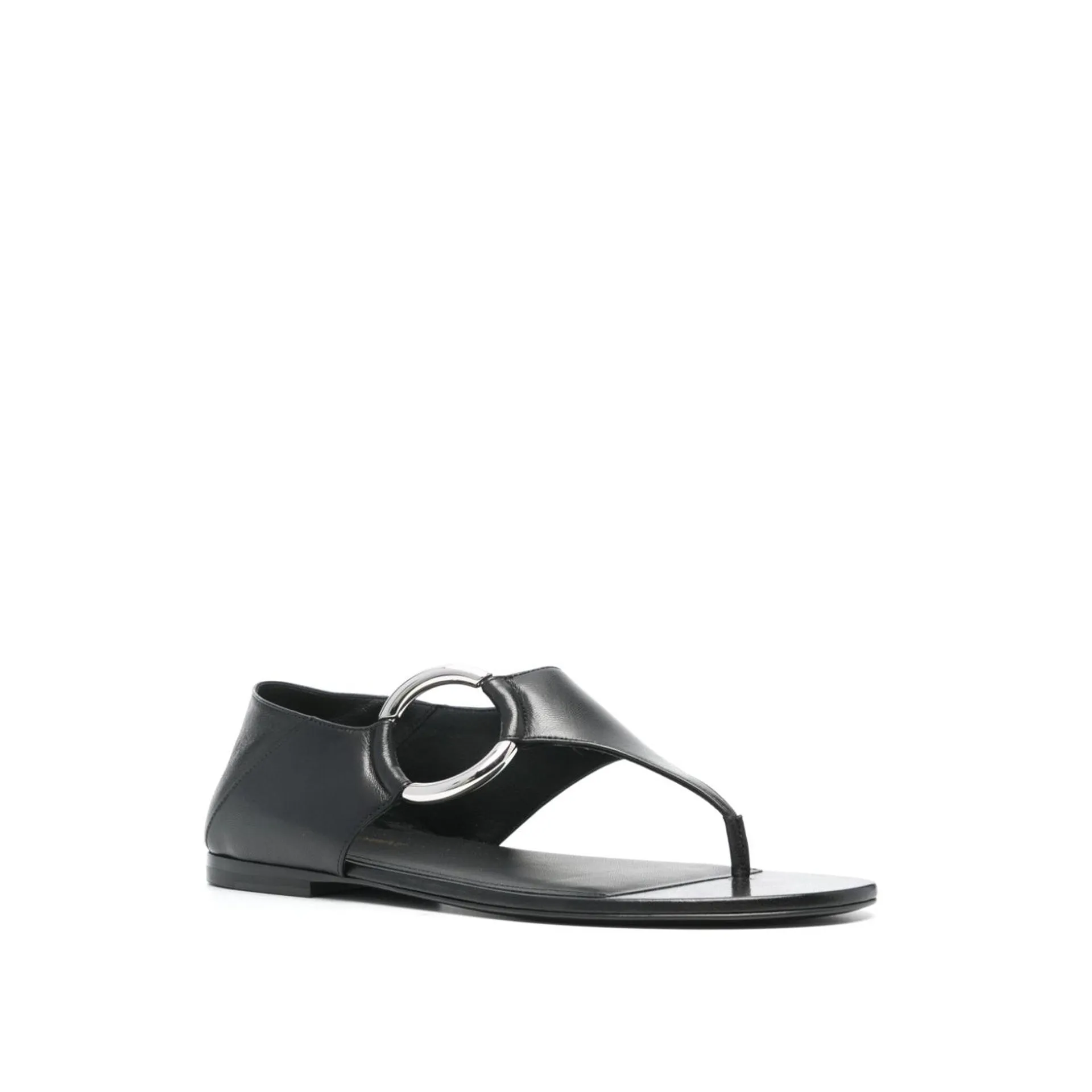 Saint Laurent Ring Leather Flat Sandals sold by Siebentaschen product image thumbnail 2