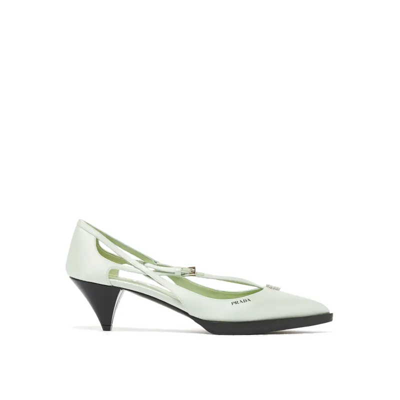 Prada Satin Cut-Out Pumps sold by Siebentaschen