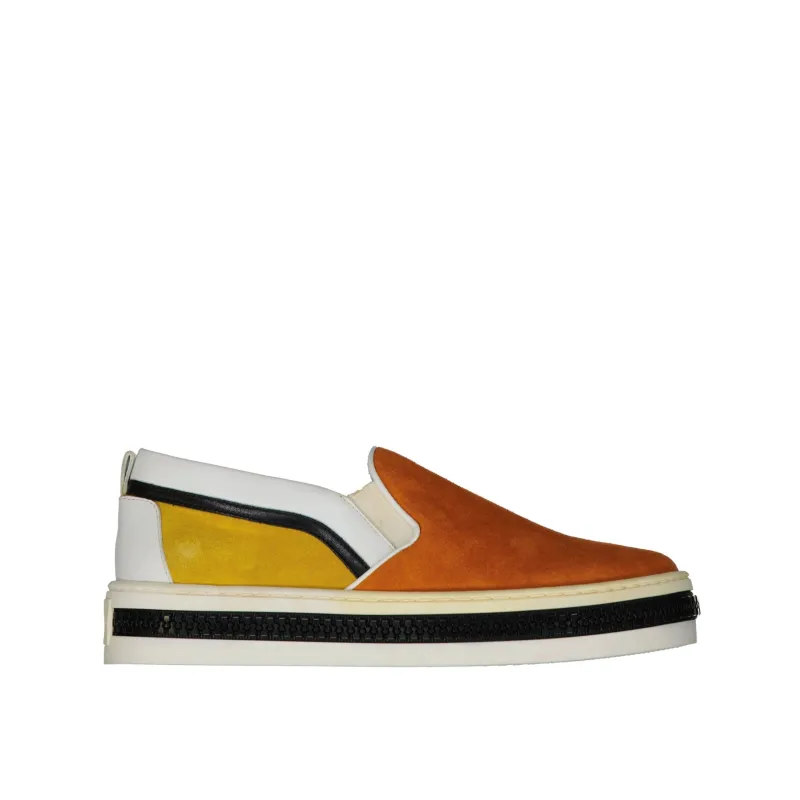 Sergio Rossi Leather Slip-On Sneakers sold by Siebentaschen