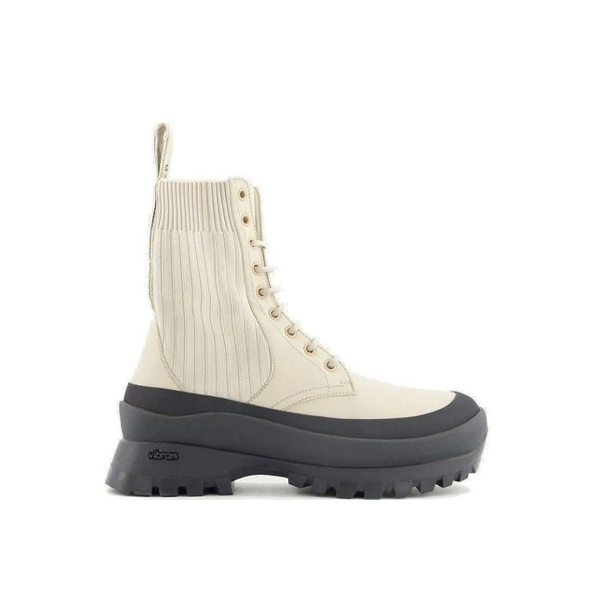 Stella McCartney Chelsea Knit Lace-Up Trace Boots sold by Siebentaschen