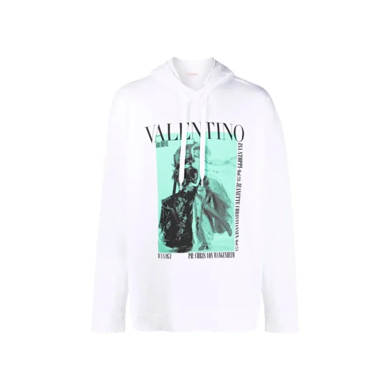 Valentino Archive 1971 Graphic-Print Hoodie Sweatshirt sold by Siebentaschen