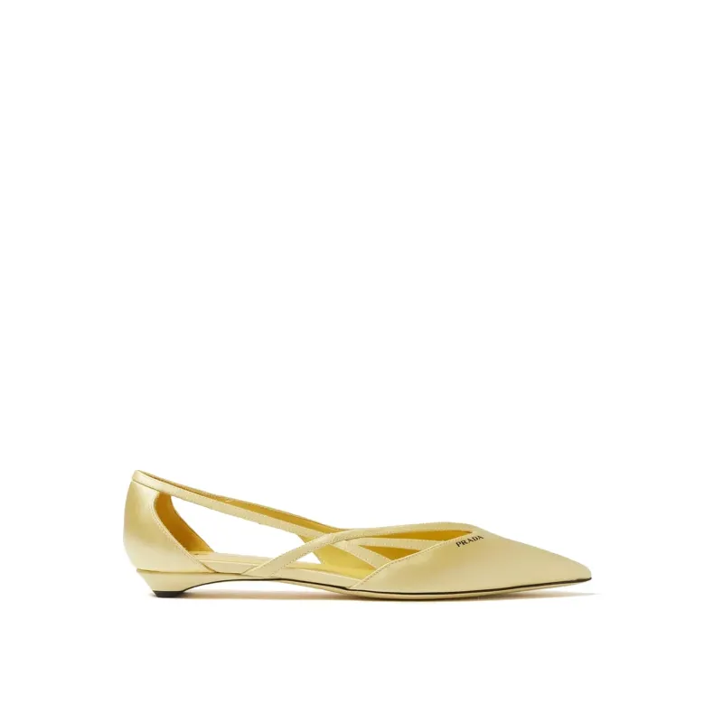 Prada Satin Ballerina Flats sold by Siebentaschen