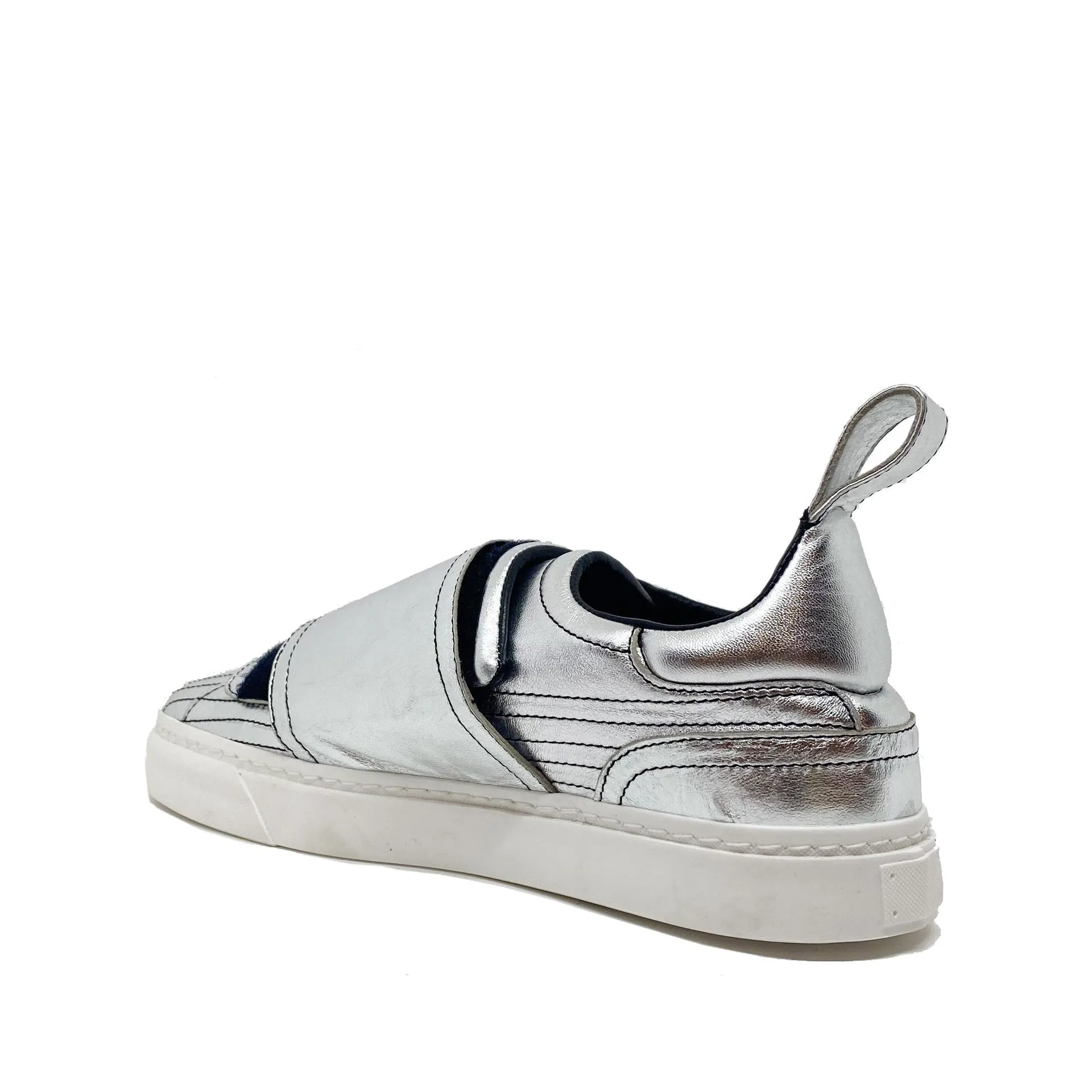 Paco Rabbane Crackled Metallic Leather Sneakers sold by Siebentaschen product image thumbnail 3