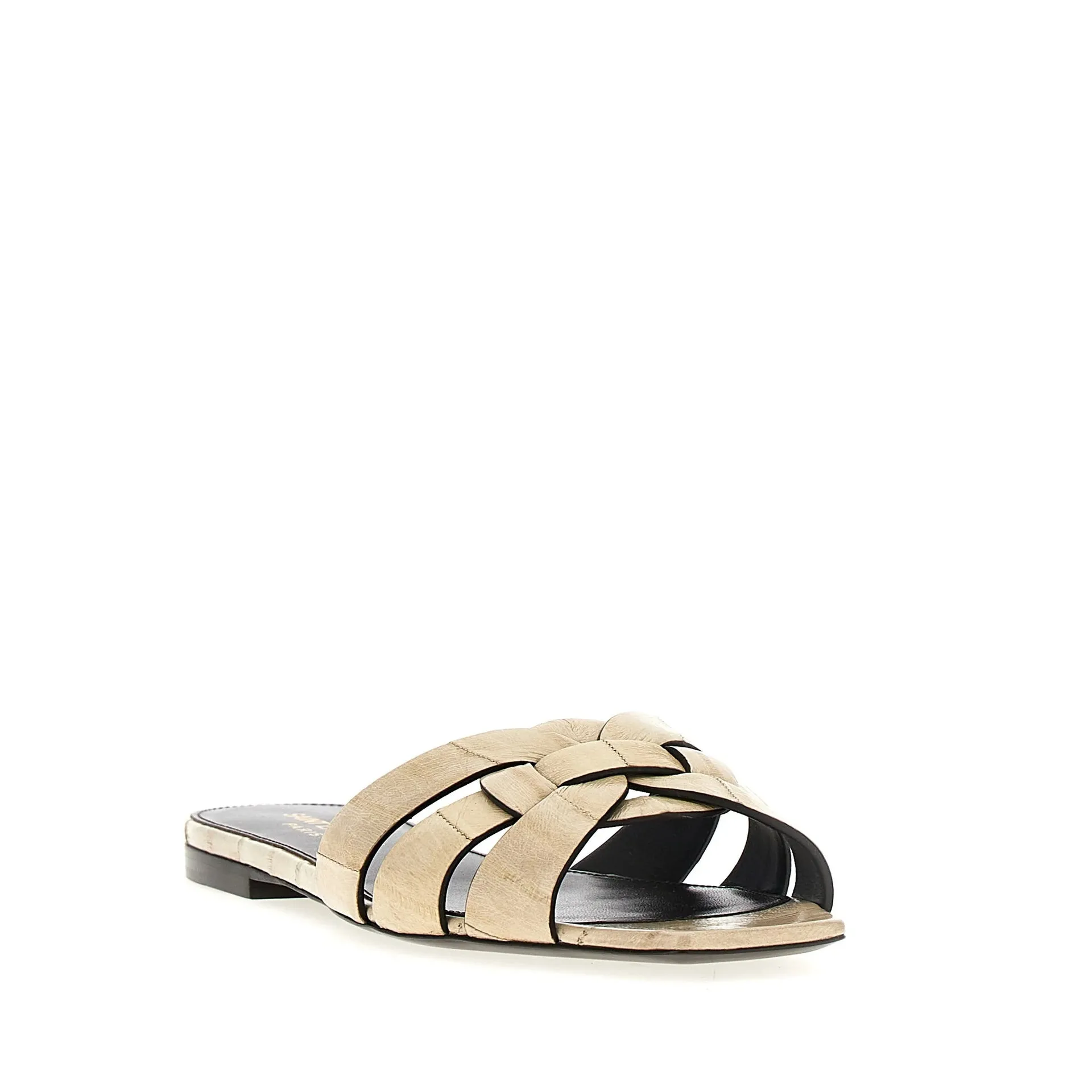 Saint Laurent Tribute Eel Leather Flat Sandals sold by Siebentaschen product image thumbnail 2