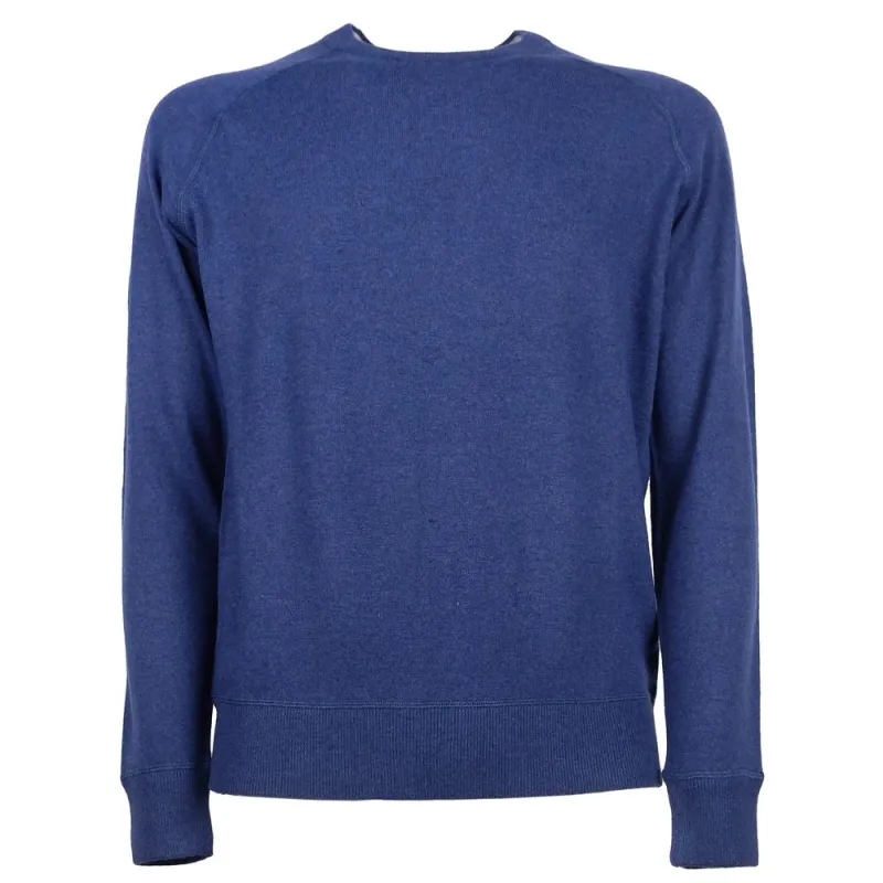 Emilio Romanelli Blue Cashmere Men Sweater sold by Siebentaschen