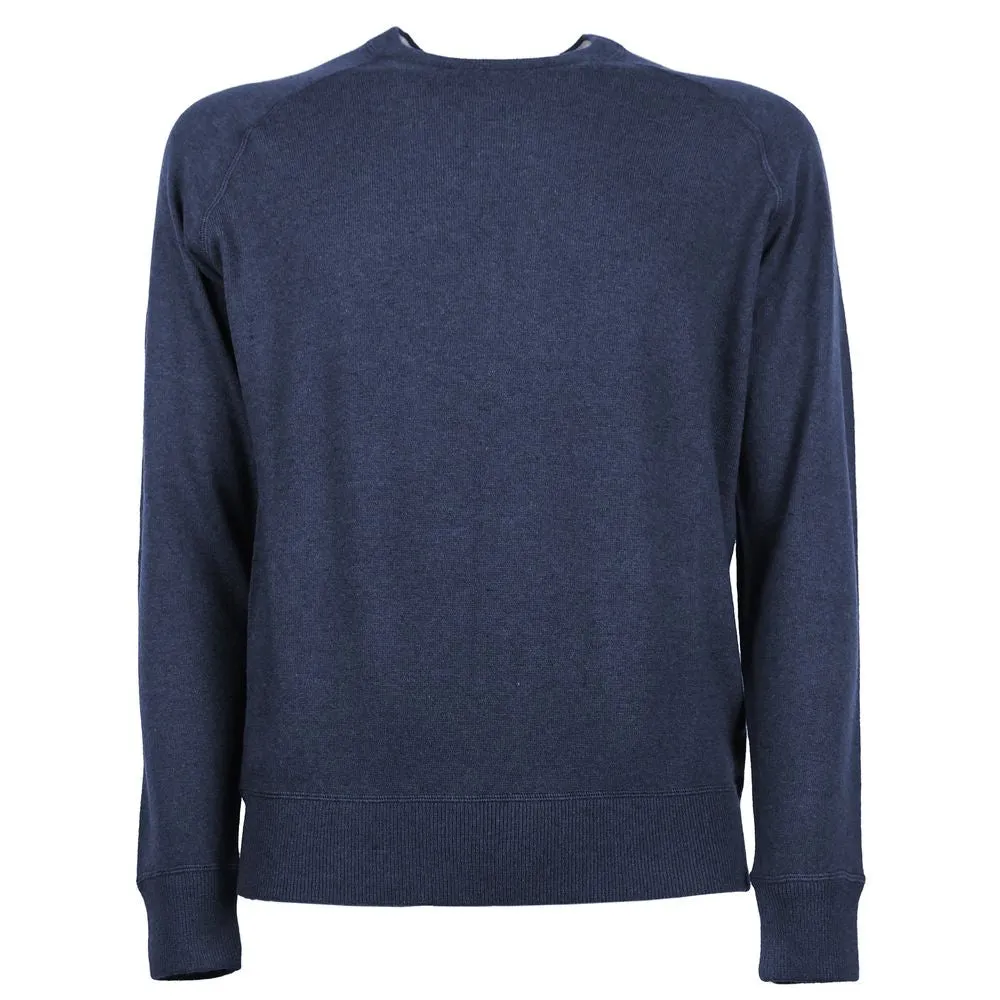 Emilio Romanelli Blue Cashmere Men Sweater sold by Siebentaschen
